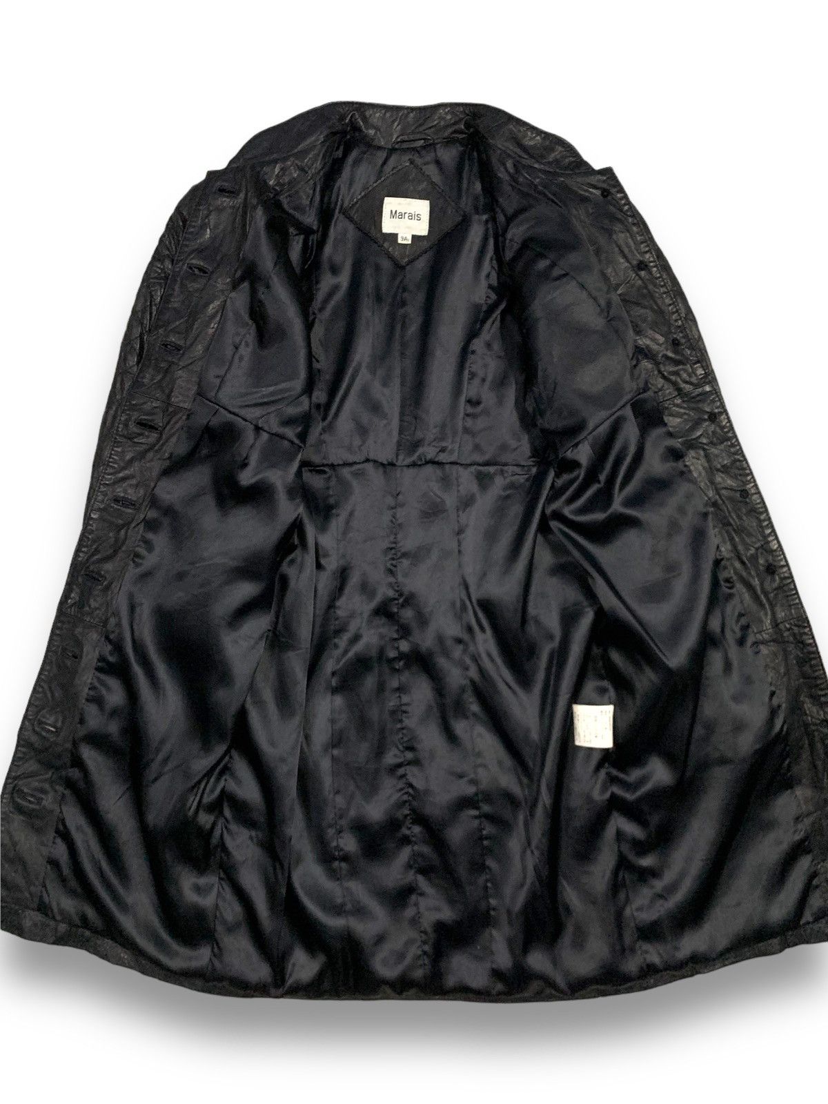 Other Vintage Marais Cowhide Leather Lace-up Punk Style Overcoat Size M / US 6-8 / IT 42-44 - 3 Thumbnail