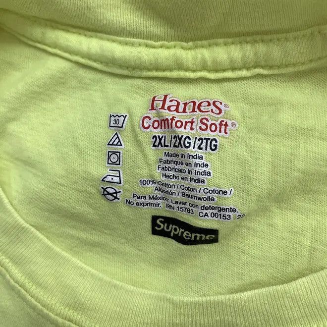 Hanes Vintage SUPREME x HANES Baggy Oversized Plain Tee Shirt Top Size US XXL / EU 58 / 5 - 5 Thumbnail