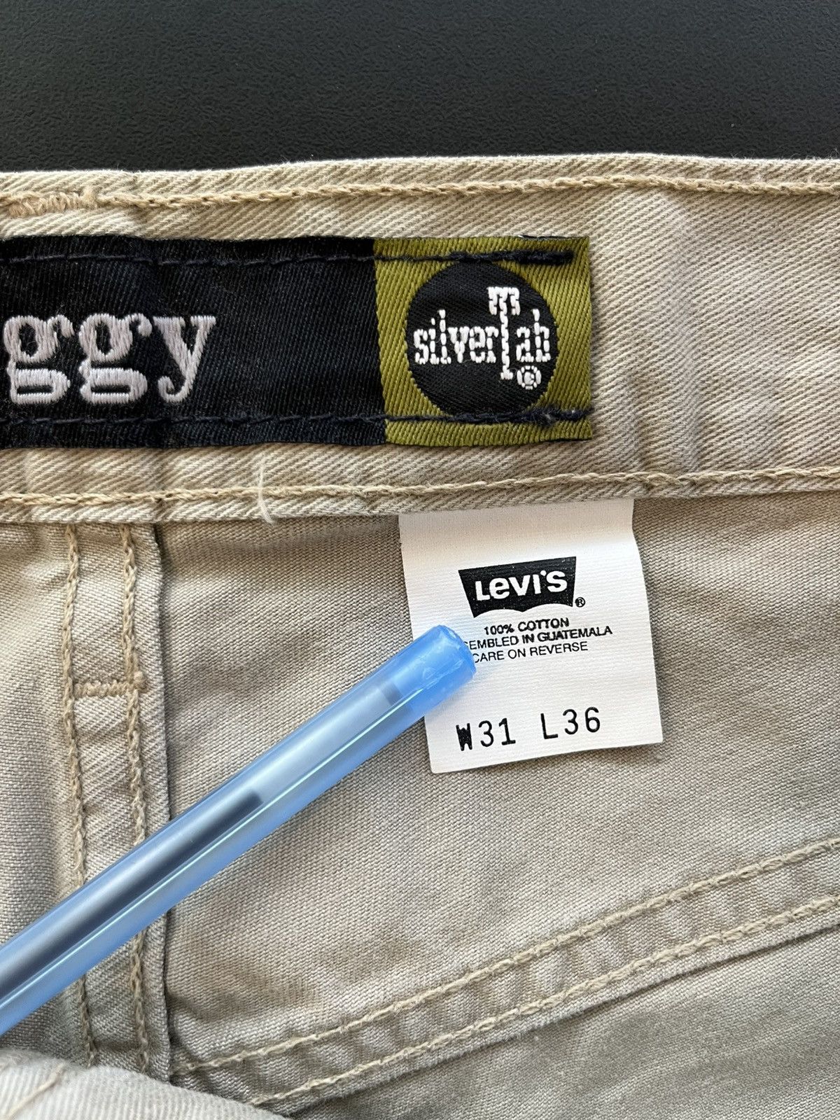 Levi's × Vintage Vintage Levi’s silver tab khaki baggy cargo pants Size US 31 - 3 Thumbnail