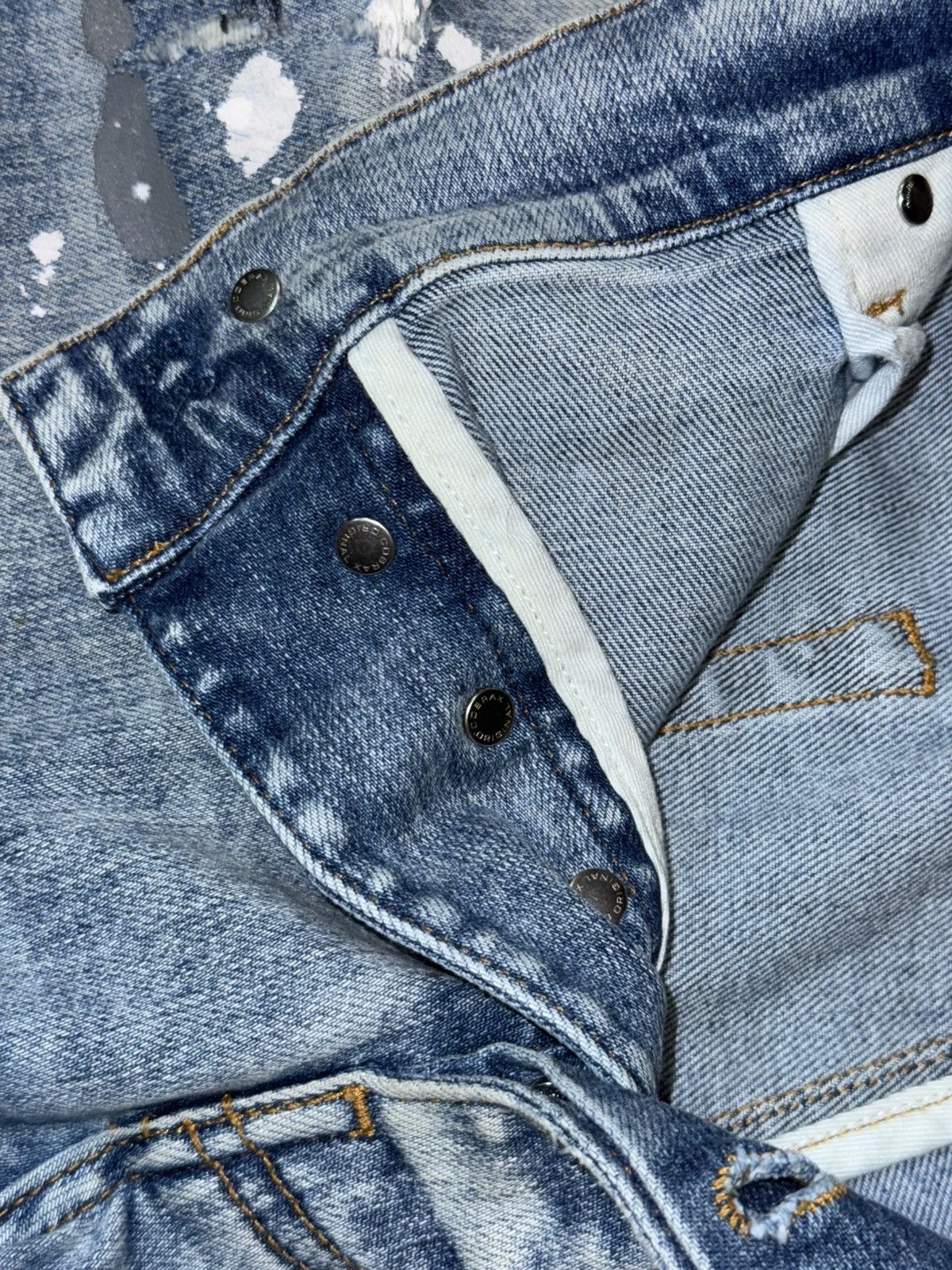 Amiri AMIRI MX1 PAINTED BLUE JEANS Size US 34 / EU 50 - 19 Thumbnail