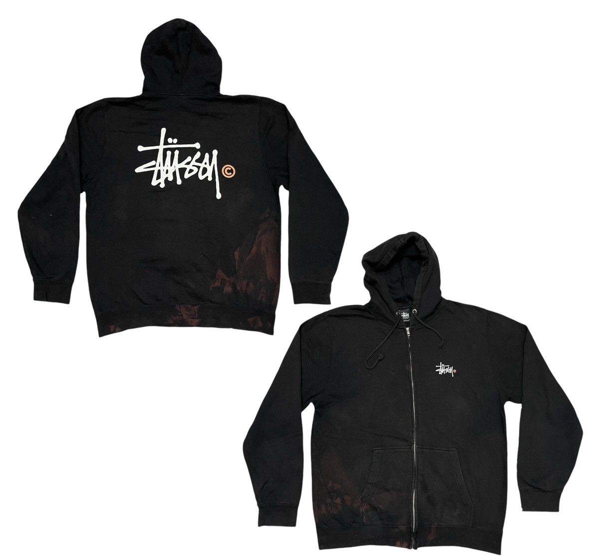 Stussy - FADED BLACK GRAPHIC ZIP HOOD – LE LABO STORE