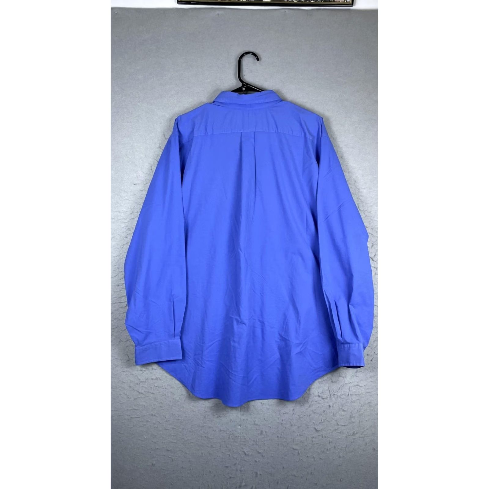 Ralph Lauren Ralph Lauren Dress Shirt Mens 1XB Big & Tall Blue Performance Classic Fit Shirt Size 46R - 7 Thumbnail