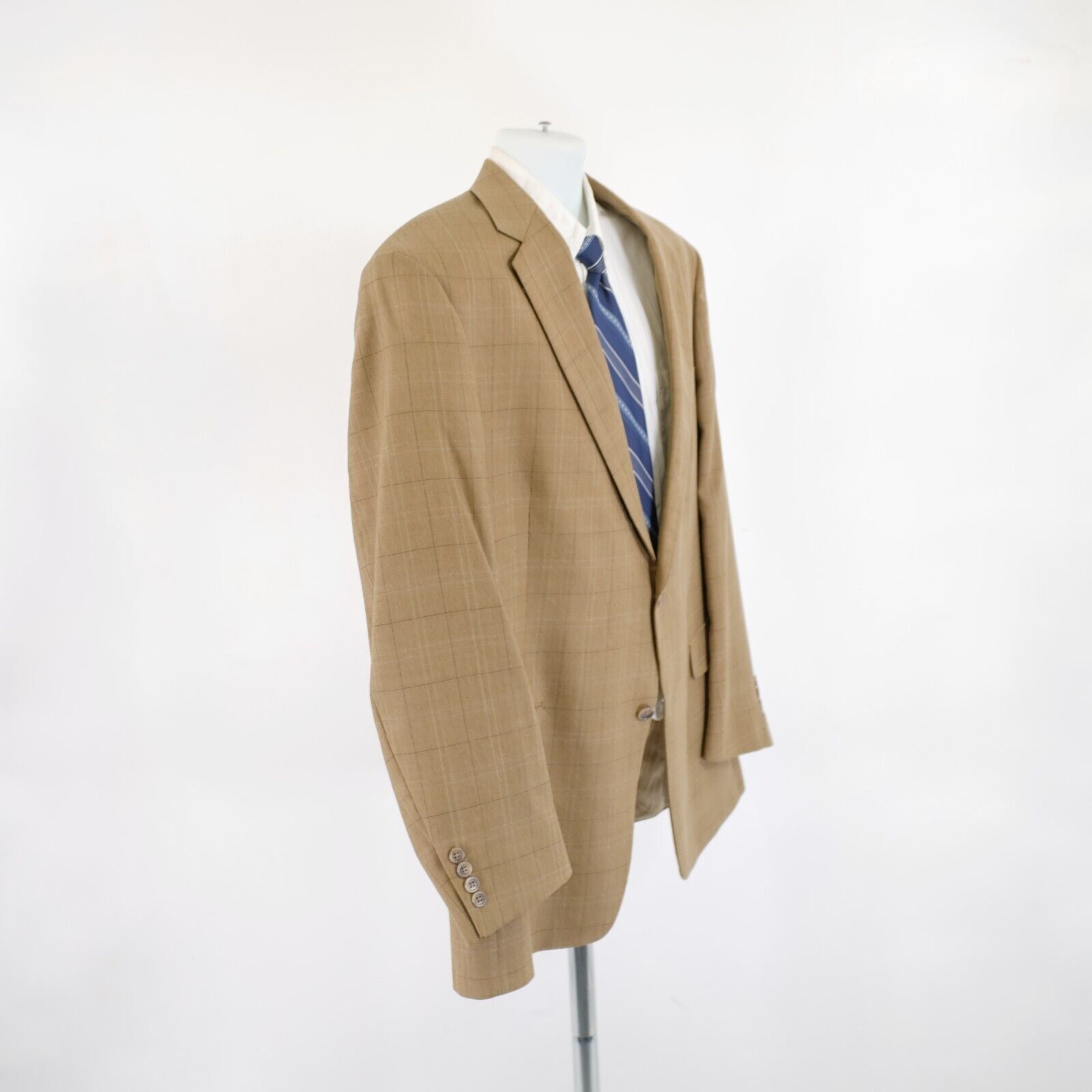 Hart Schaffner Marx Hart Schaffner Marx Tan Basketweave Windowpane Sport Coat / Size 44L - 7 Thumbnail