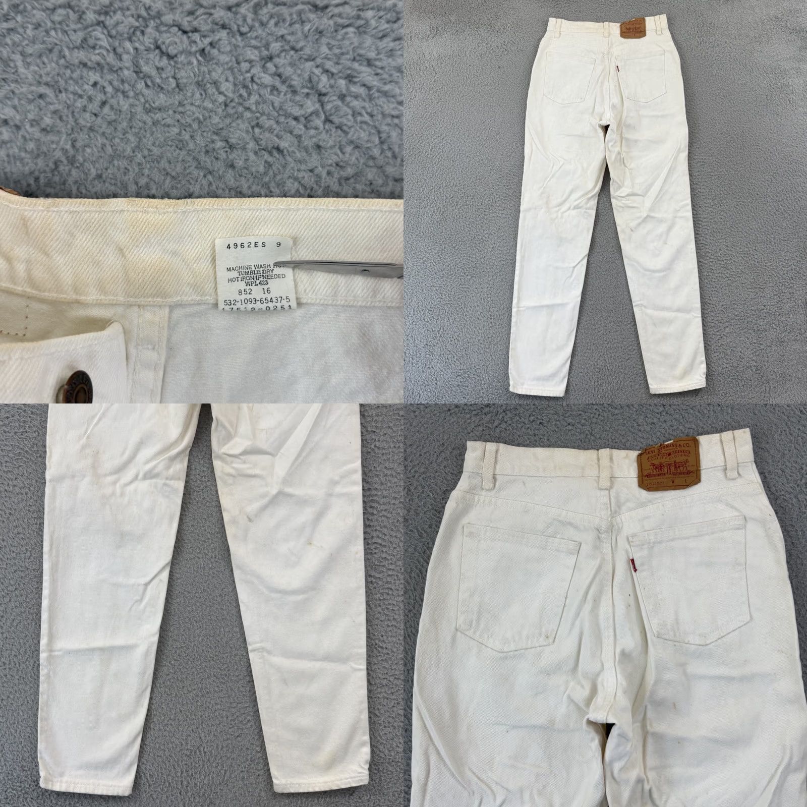 Levi's VINTAGE Levi's 550 Jeans Womens 11 White Denim 90s Relaxed Tapered Leg USA Size 32" / US 10 / IT 46 - 8 Thumbnail