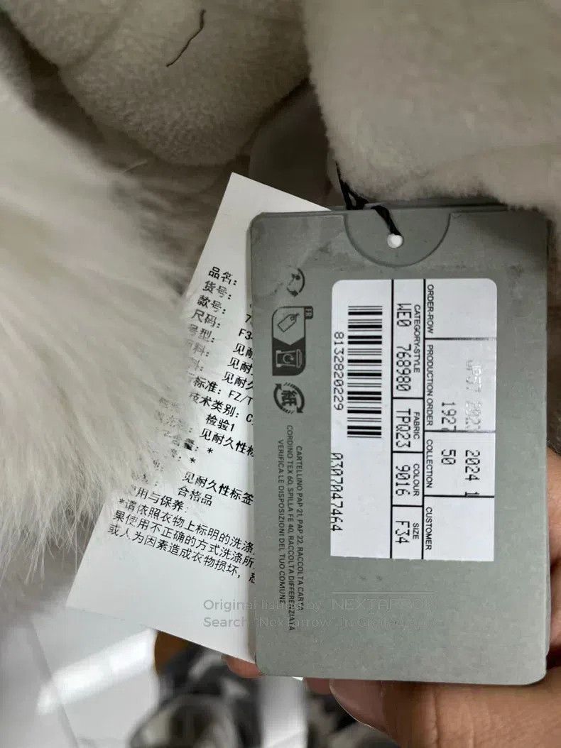Balenciaga Balenciaga White Back Logo Faux Fur Jacket Size XXS / US 00 / IT 34 - 5 Thumbnail