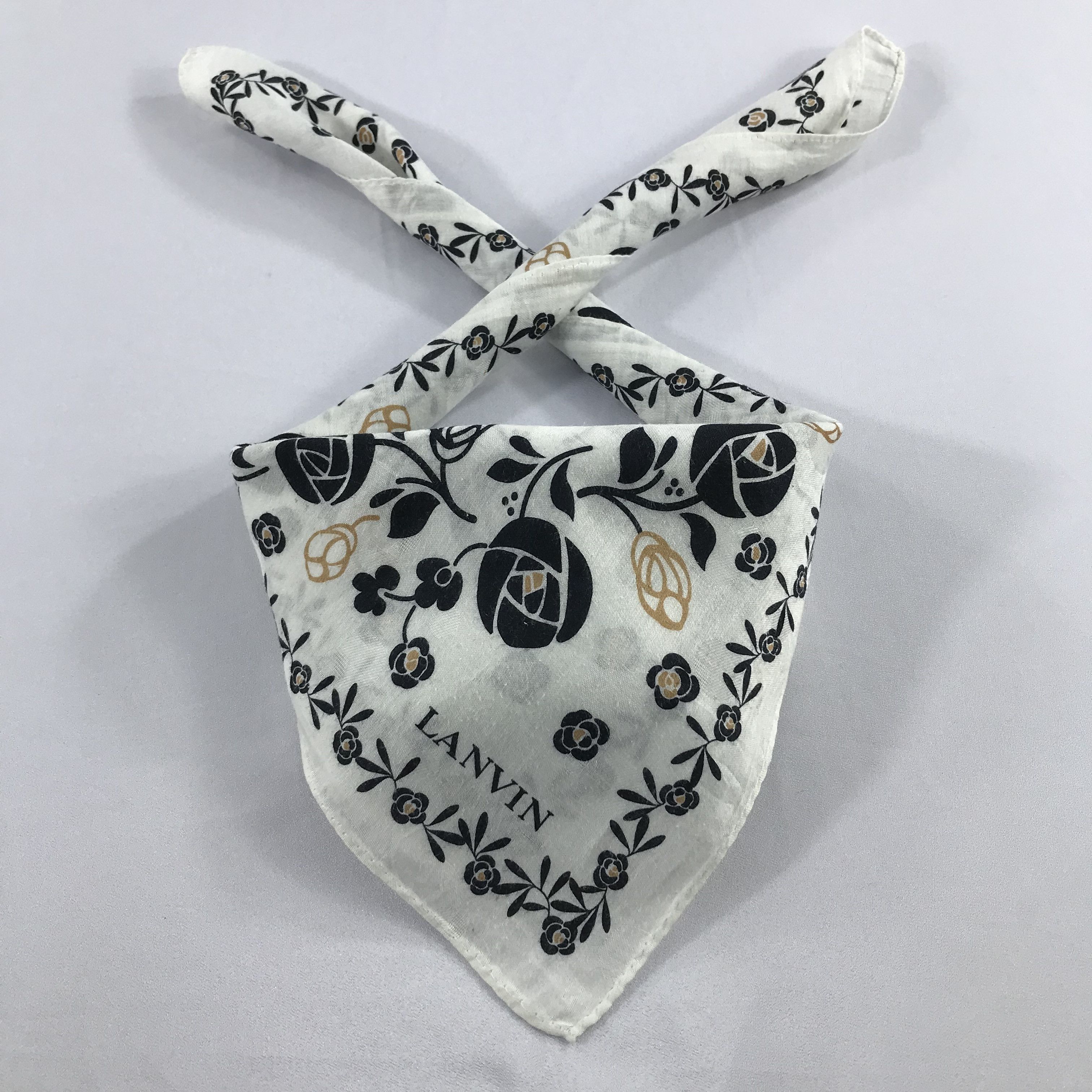 Lanvin × Vintage Lanvin Bandana / Handkerchief / Neckerchief - S2089 Size ONE SIZE - 3 Thumbnail