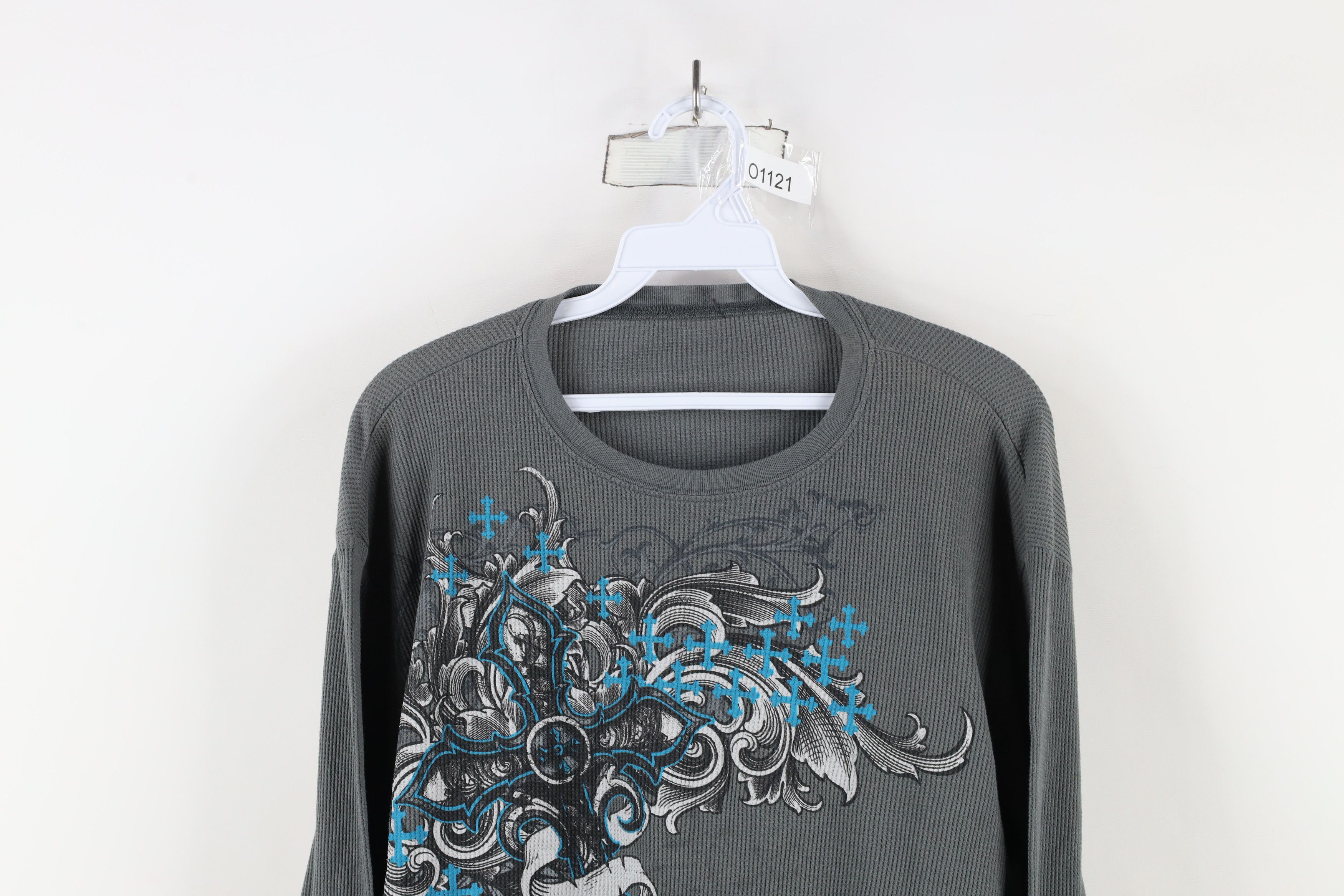 Vintage Vintage Y2K Streetwear UFC MMA Fighting Thermal Knit T-Shirt Size US L / EU 52-54 / 3 - 2 Thumbnail