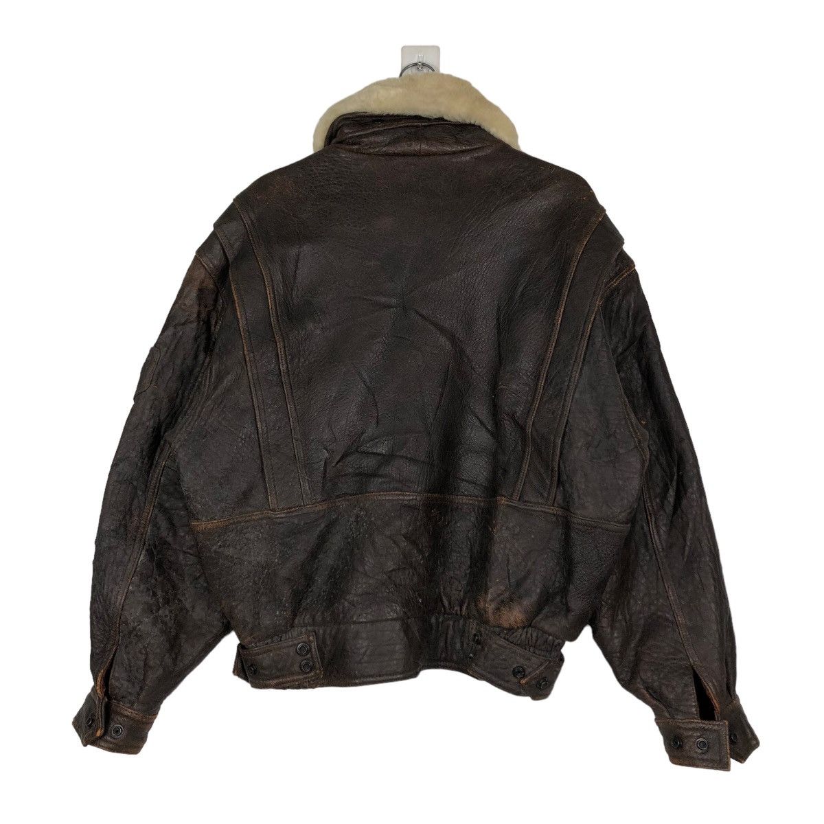 Japanese Brand 🔥Vtg Leather Jacket Wind Armor Mink Fur Collar Issey Miyake Size US L / EU 52-54 / 3 - 8 Thumbnail