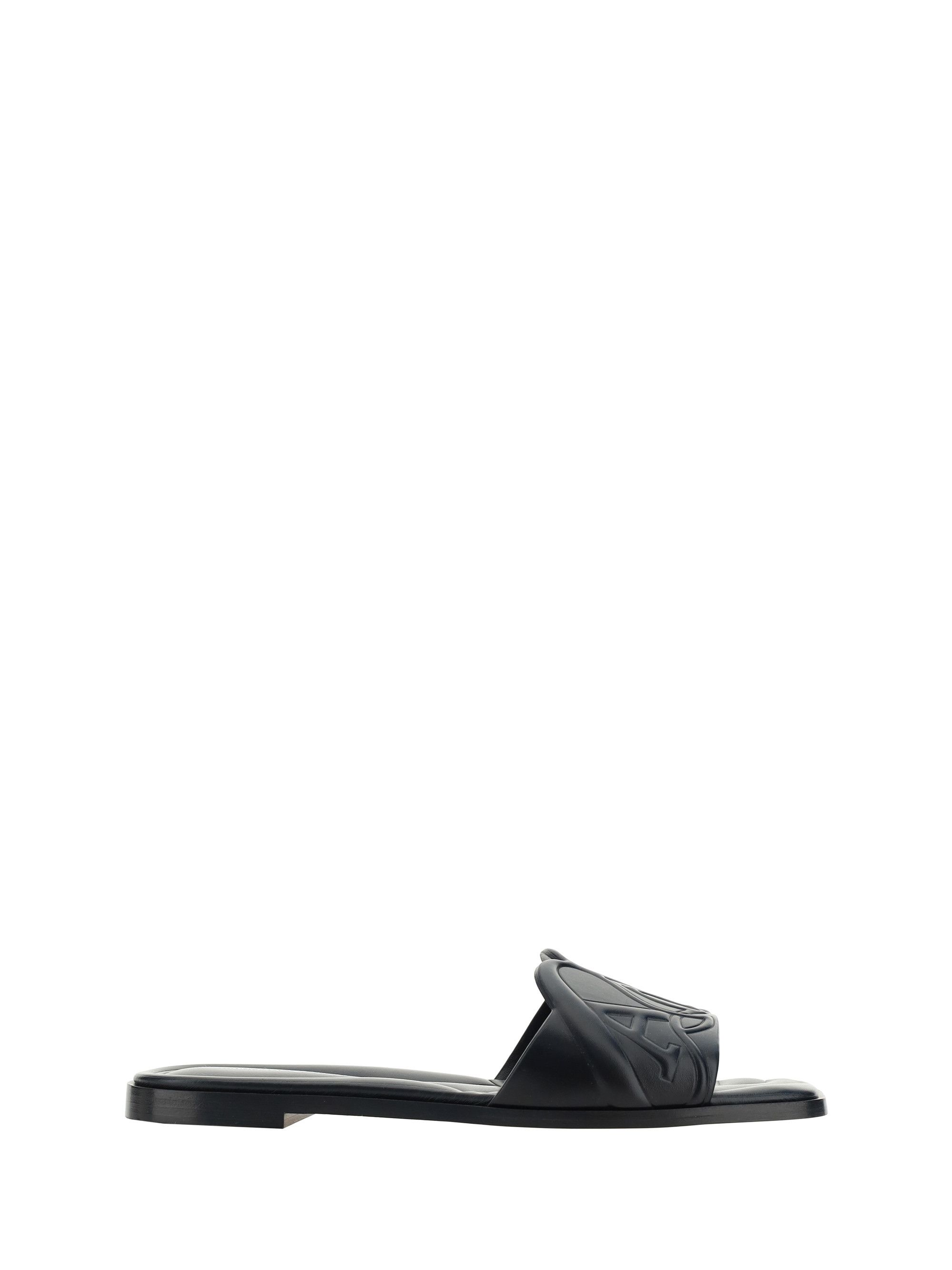 image of Alexander Mcqueen The Seal Sandals in Black, Women's (Size 10)