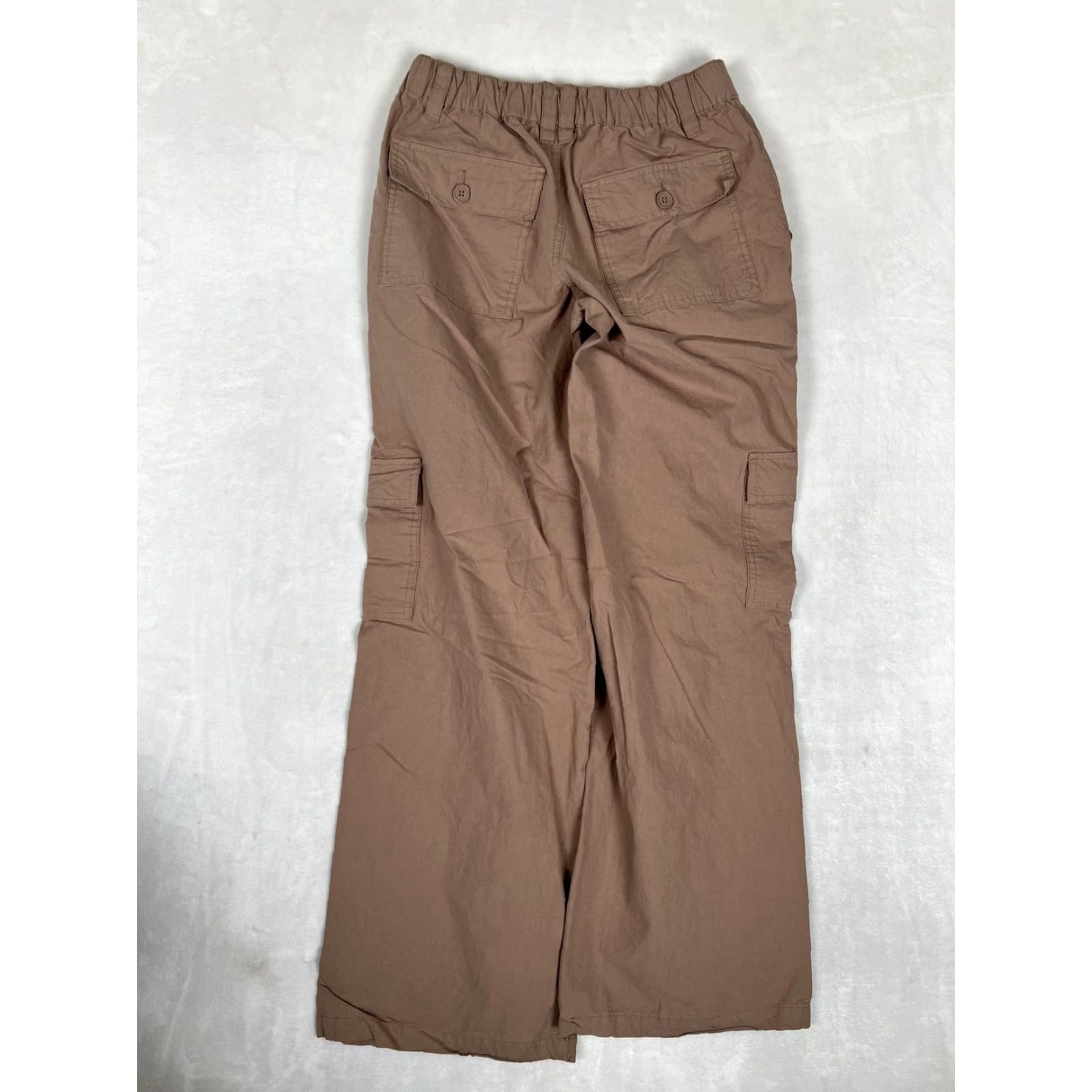 Rsq RSQ Cargo Pants Juniors XS Brown Straight Leg Elastic Waist Twill Casual Size 26" / US 2 / IT 38 - 6 Thumbnail