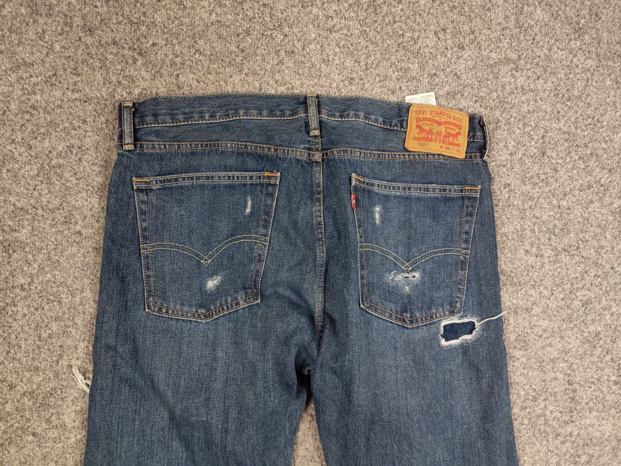 Levi's Levis 510 Distressed Denim Jeans Vintage USA Style Size US 36 / EU 52 - 9 Thumbnail