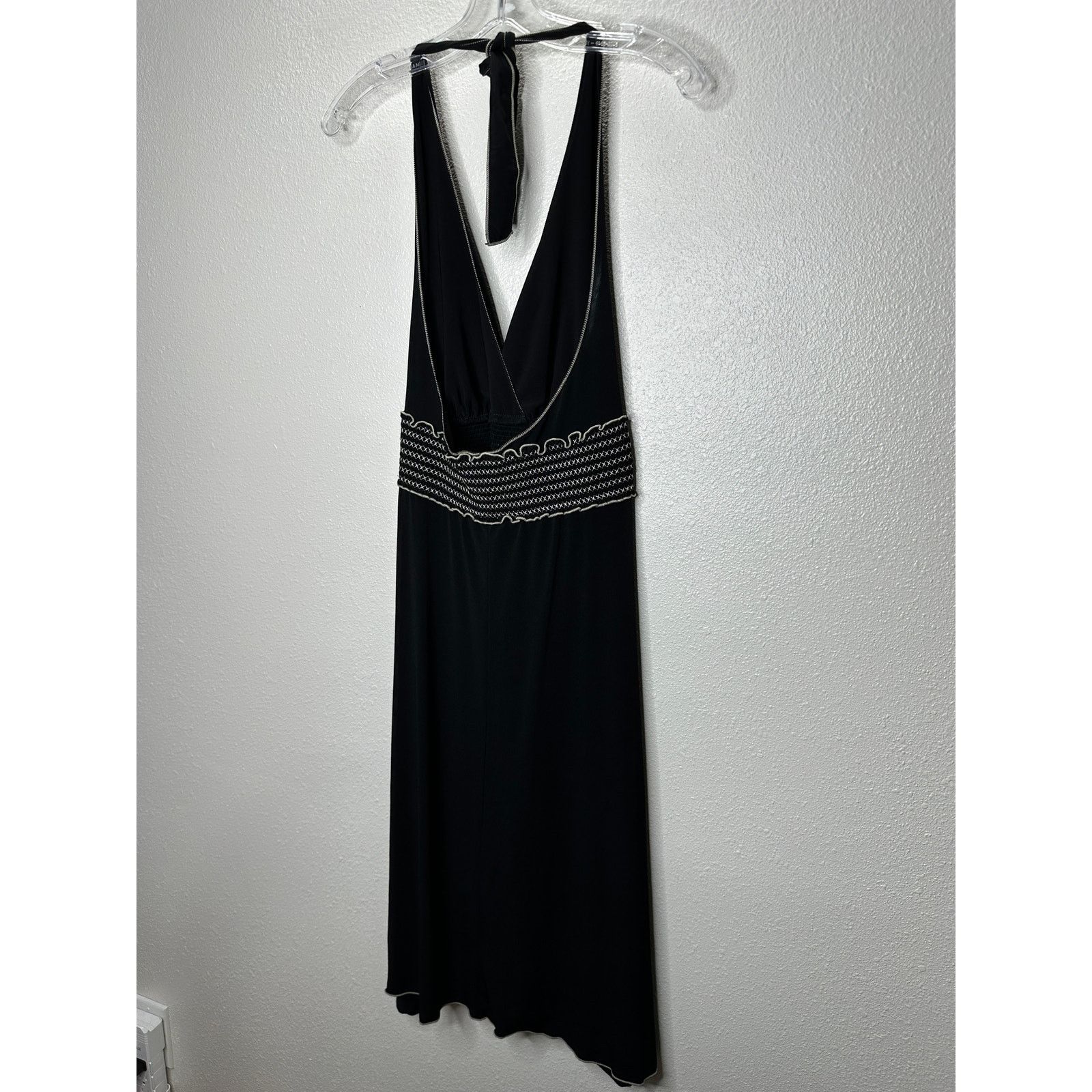 Other Studio M Black Halter Open Back White Smocked Dress S Size S / US 4 / IT 40 - 7 Thumbnail