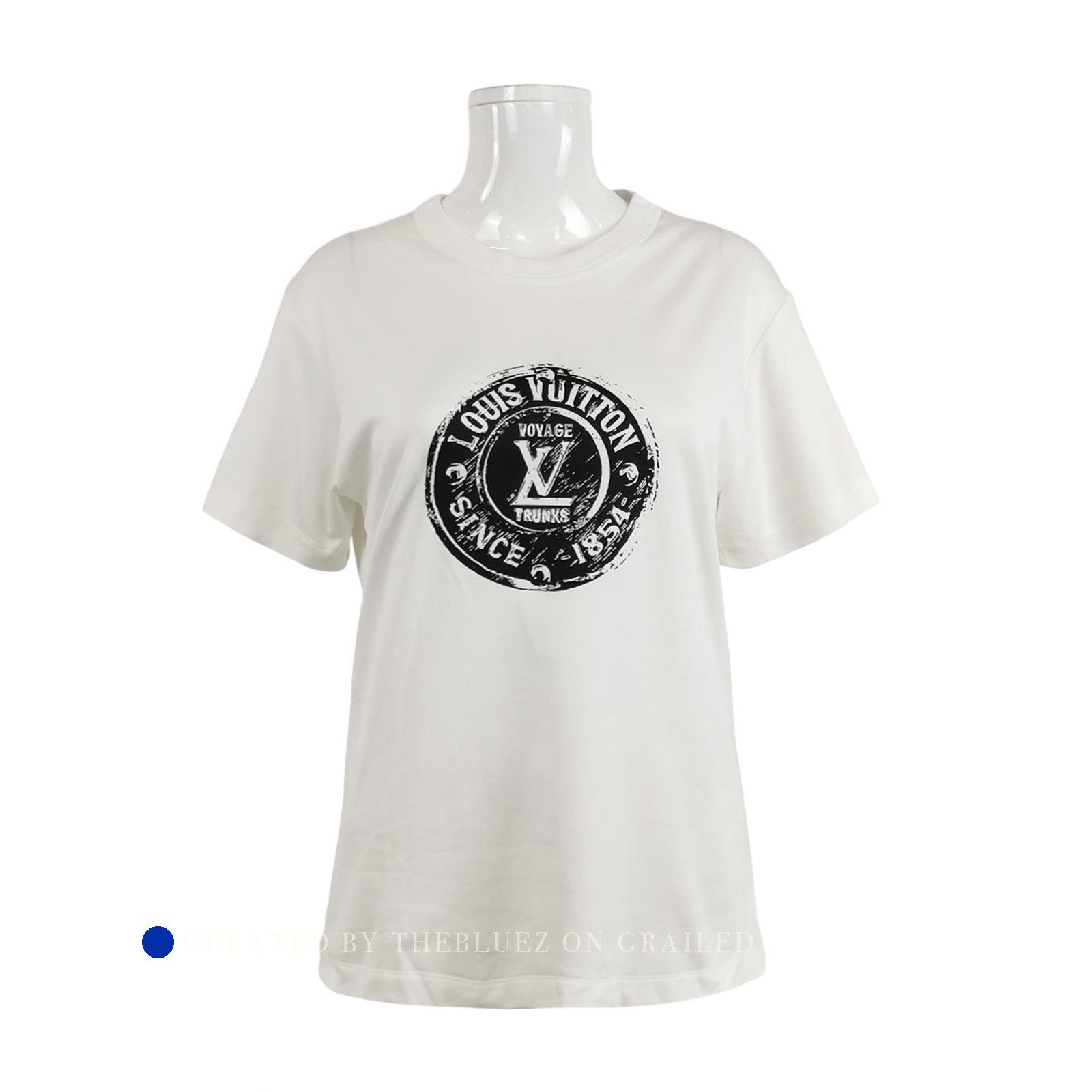 Louis Vuitton Logo Print T-Shirt in White, Size S Size US S / EU 44-46 / 1 - 1 Thumbnail
