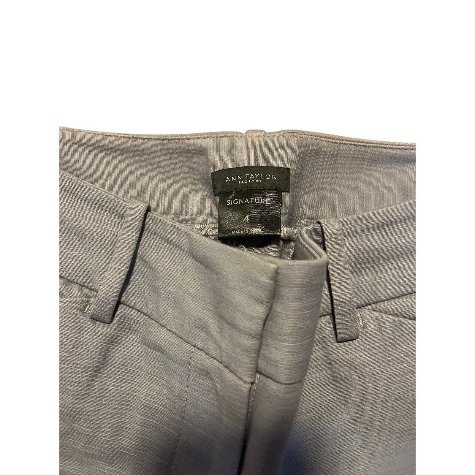 Ann Taylor women trousers slacks gray Size 4 careerwear office preppy Size 27" / US 4 / IT 40 - 2 Thumbnail