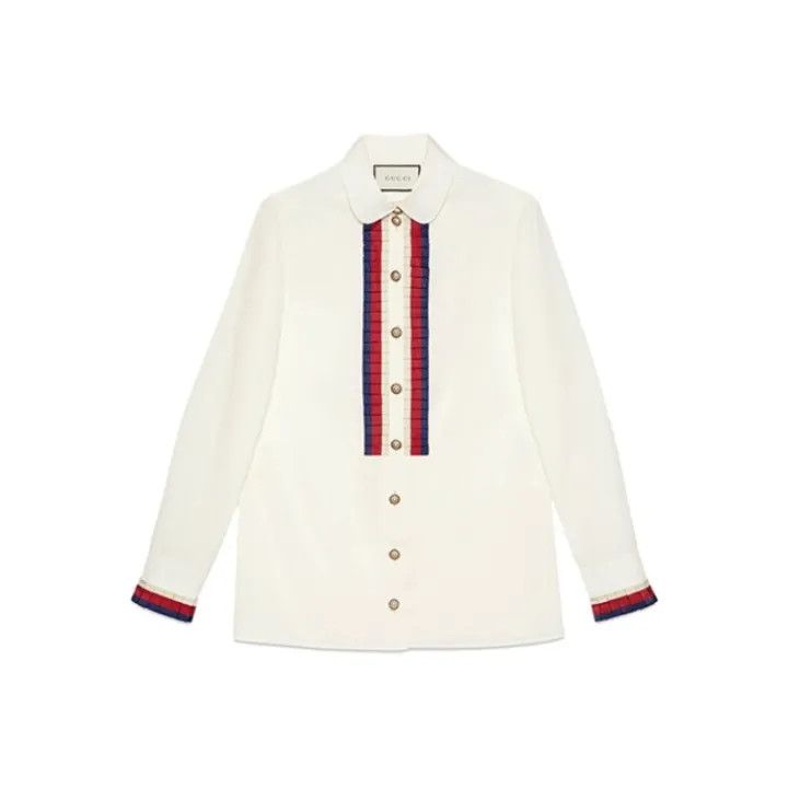 Gucci Gucci Cotton Long Sleeve Shirt with Bow Size M / US 6-8 / IT 42-44 - 1 Thumbnail