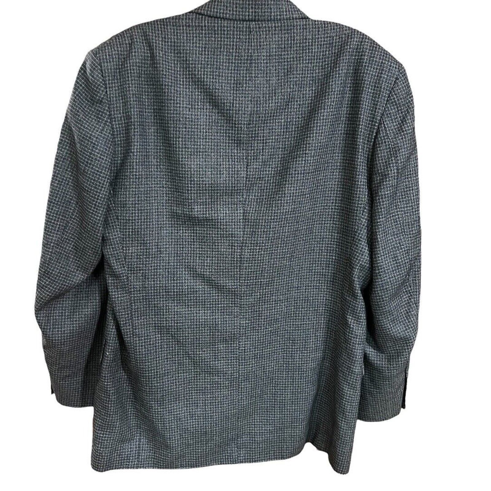 Oscar De La Renta Oscar De La Renta Menswear Tweed Print Blazer 3 Button 42L Size 42L - 9 Thumbnail