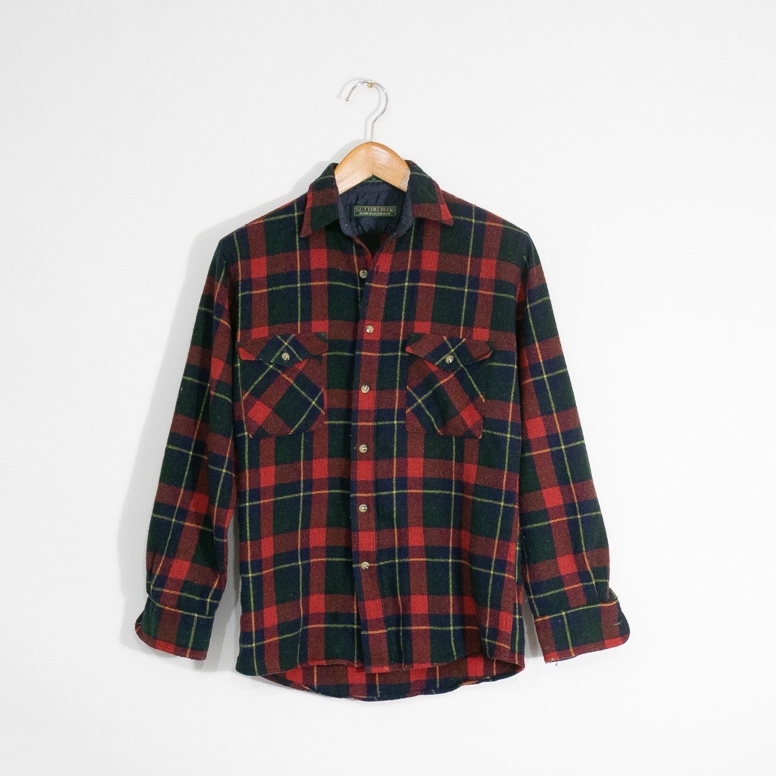 Vintage Vintage 90s Sutter Creek Wool Flannel Button Up Shirt Small Size US S / EU 44-46 / 1 - 1 Thumbnail