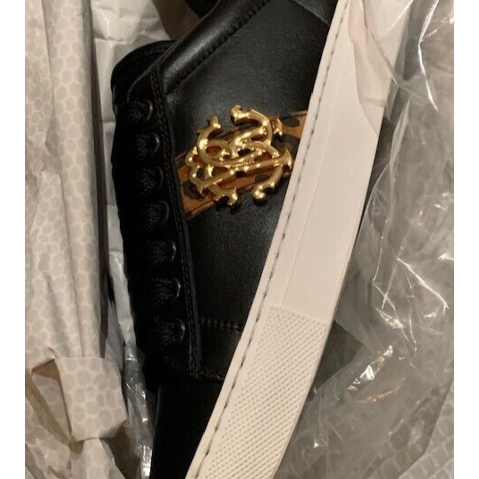 Cavalli Class × Just Cavalli × Roberto Cavalli Roberto Cavalli Leopard Print Black Low Sneaker 5.5 NIB $500 Size US 5.5 / IT 35.5 - 10 Thumbnail