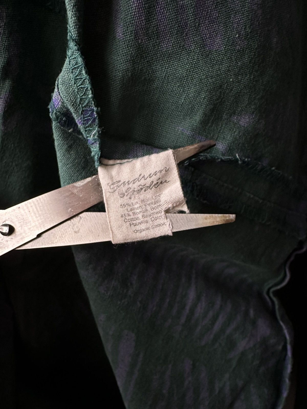 Gudrun Sjoden Gudrun Sjoden Green Purple Leaf Linen Tunic Dress Size L Size L / US 10 / IT 46 - 5 Thumbnail