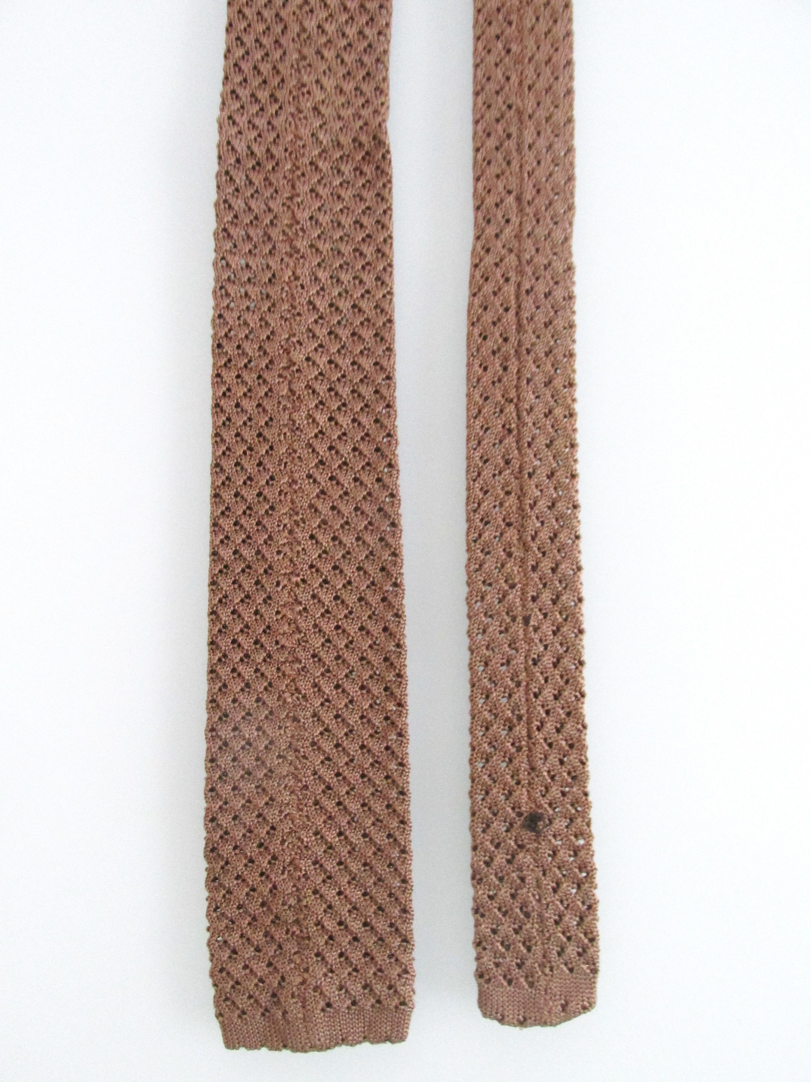 Other Flat/Square Bottom Vintage Men's Knit Tie Size ONE SIZE - 4 Thumbnail
