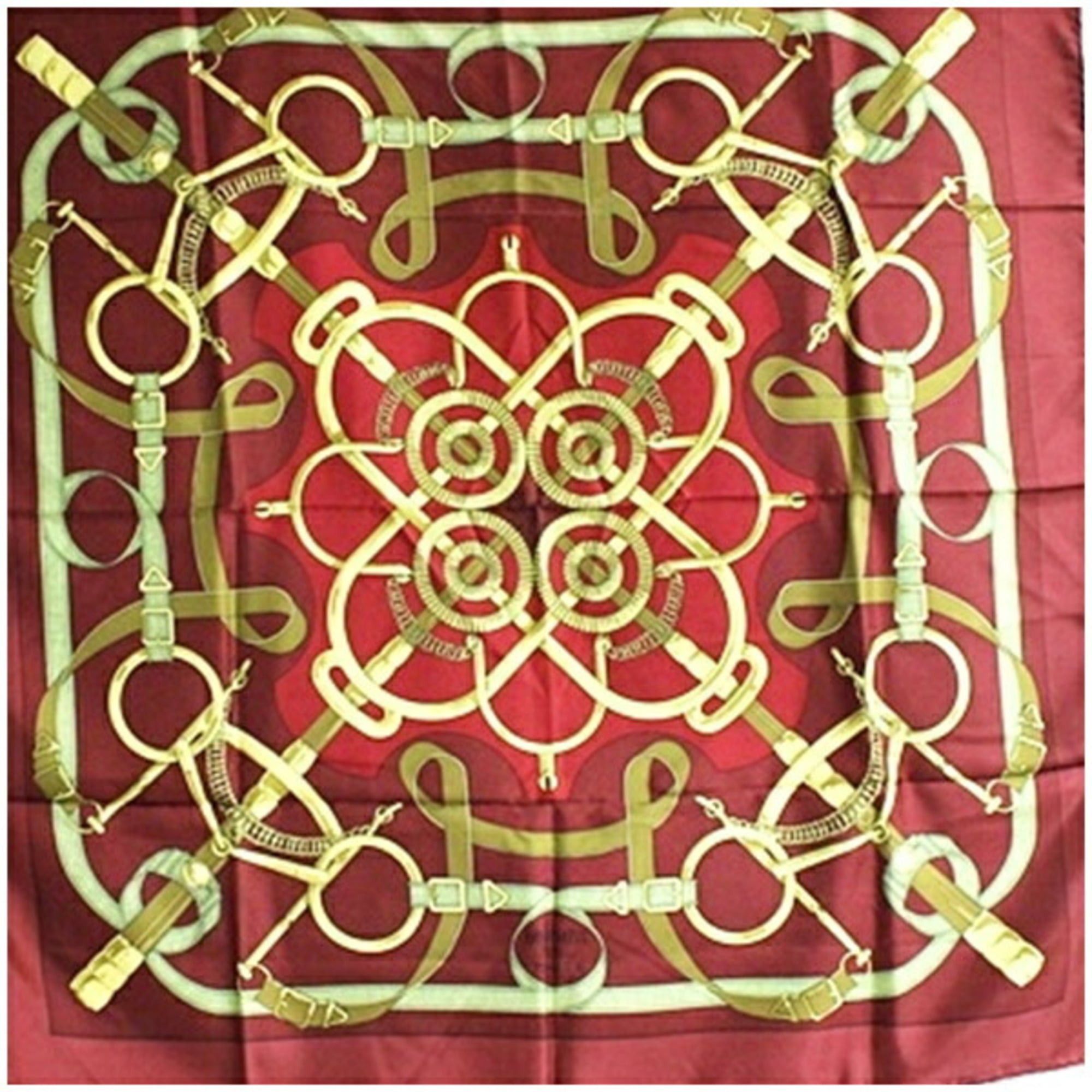 Hermes Hermes Silk Scarf Muffler Carre 90 EPERON D'OR (Golden Spur) HERMES Women's Size ONE SIZE - 1 Thumbnail