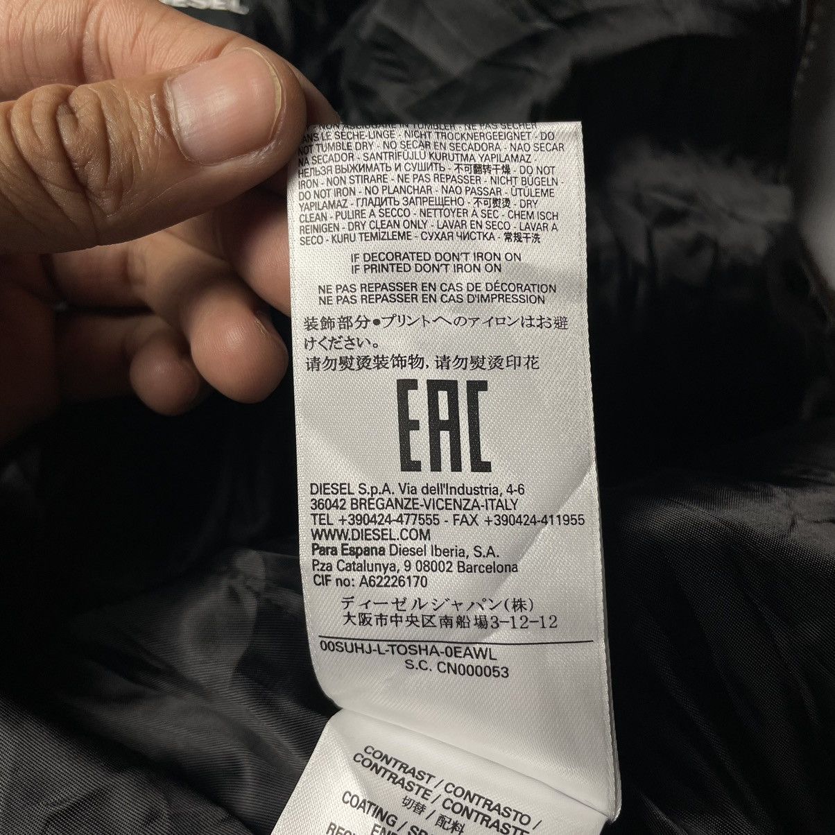 Diesel DIESEL FLEECE + LEATHER FULL ZIP BOMBER JACKET Size US S / EU 44-46 / 1 - 14 Thumbnail
