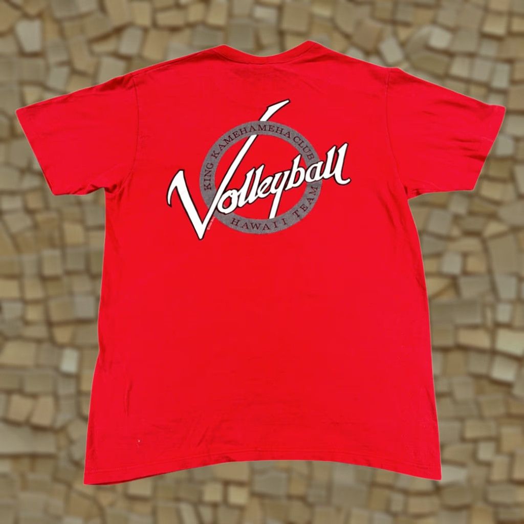 Vintage VINTAGE Crazy Shirts Volleyball Shirt Adult MEDIUM Red Hawaii USA 80s King Kamehameha Club Womens? Mens Size US M / EU 48-50 / 2 - 1 Thumbnail