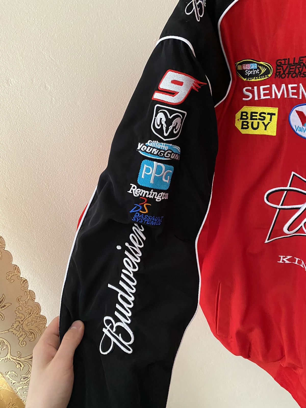 NASCAR Vintage NASCAR BUD Budweiser Racing Jacket Big Logo F1 Size US XL / EU 56 / 4 - 4 Thumbnail
