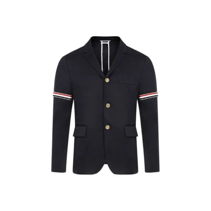 Thom Browne Thom Browne Navy Blue Striped Blazer for Men 0079 Size US S / EU 44-46 / 1 - 1 Thumbnail