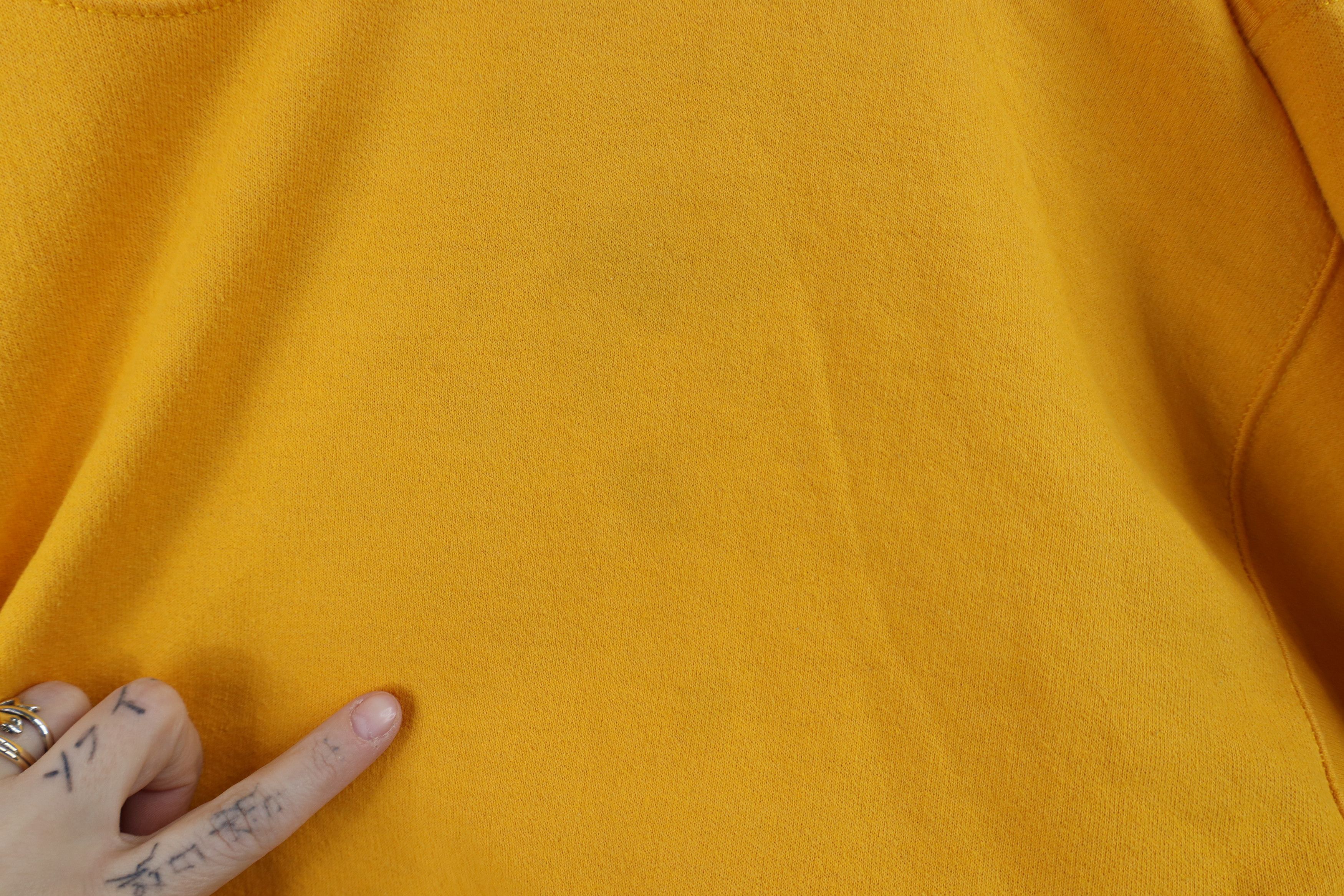 Vintage Vintage 90s Y2K Streetwear Blank Crewneck Sweatshirt Yellow Size US L / EU 52-54 / 3 - 5 Thumbnail