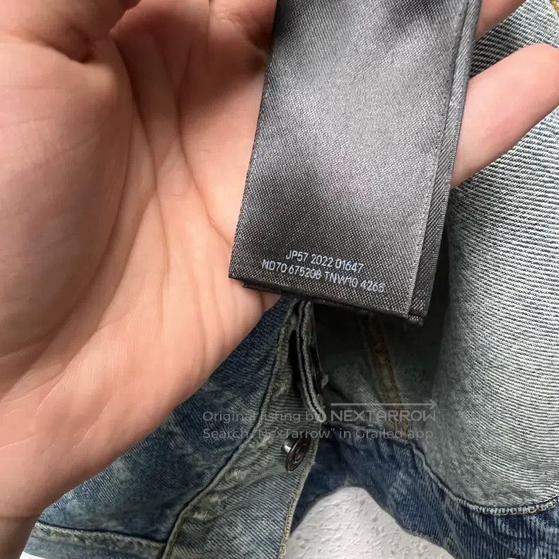 Balenciaga Balenciaga Diagonal Full Print Bullet Logo Denim Jacket Size US XS / EU 42 / 0 - 6 Thumbnail