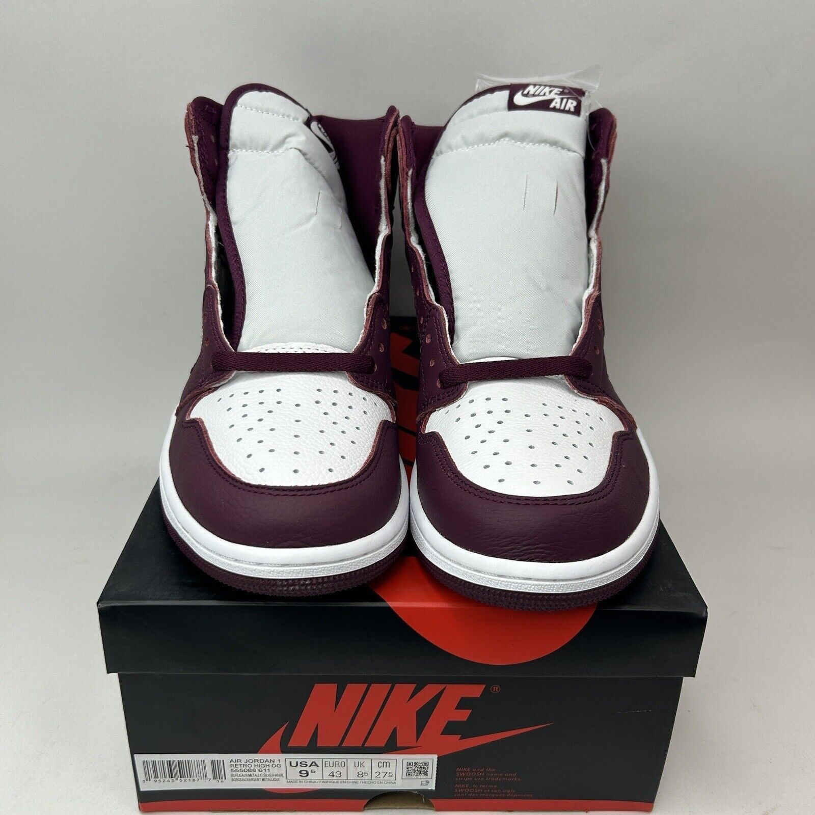 Nike Nike Air Jordan 1 Retro High OG “Bordeaux” 2023 Size US 9.5 / EU 42-43 - 2 Thumbnail