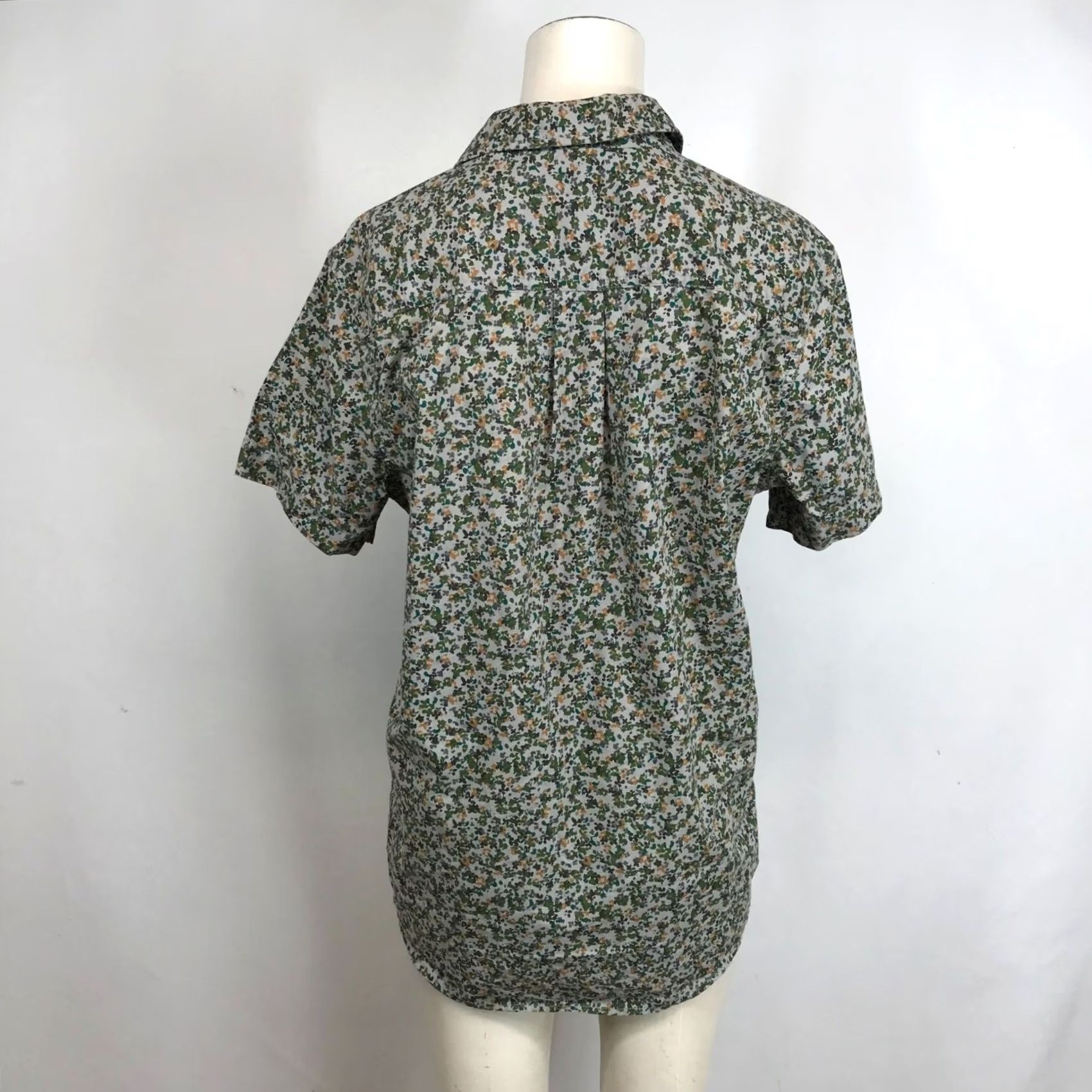 Prana PRANA Womens Small Multicolor Floral Short Sleeve Organic Cotton Top Shirt Button Up Size S / US 4 / IT 40 - 5 Thumbnail
