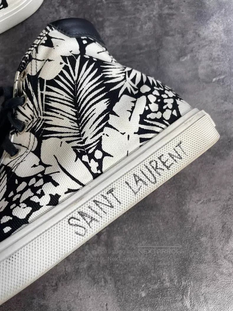 Saint Laurent Paris Saint Laurent Paris Black, White and Palm Tree Graffiti In Size US 7.5 / EU 40-41 - 4 Thumbnail