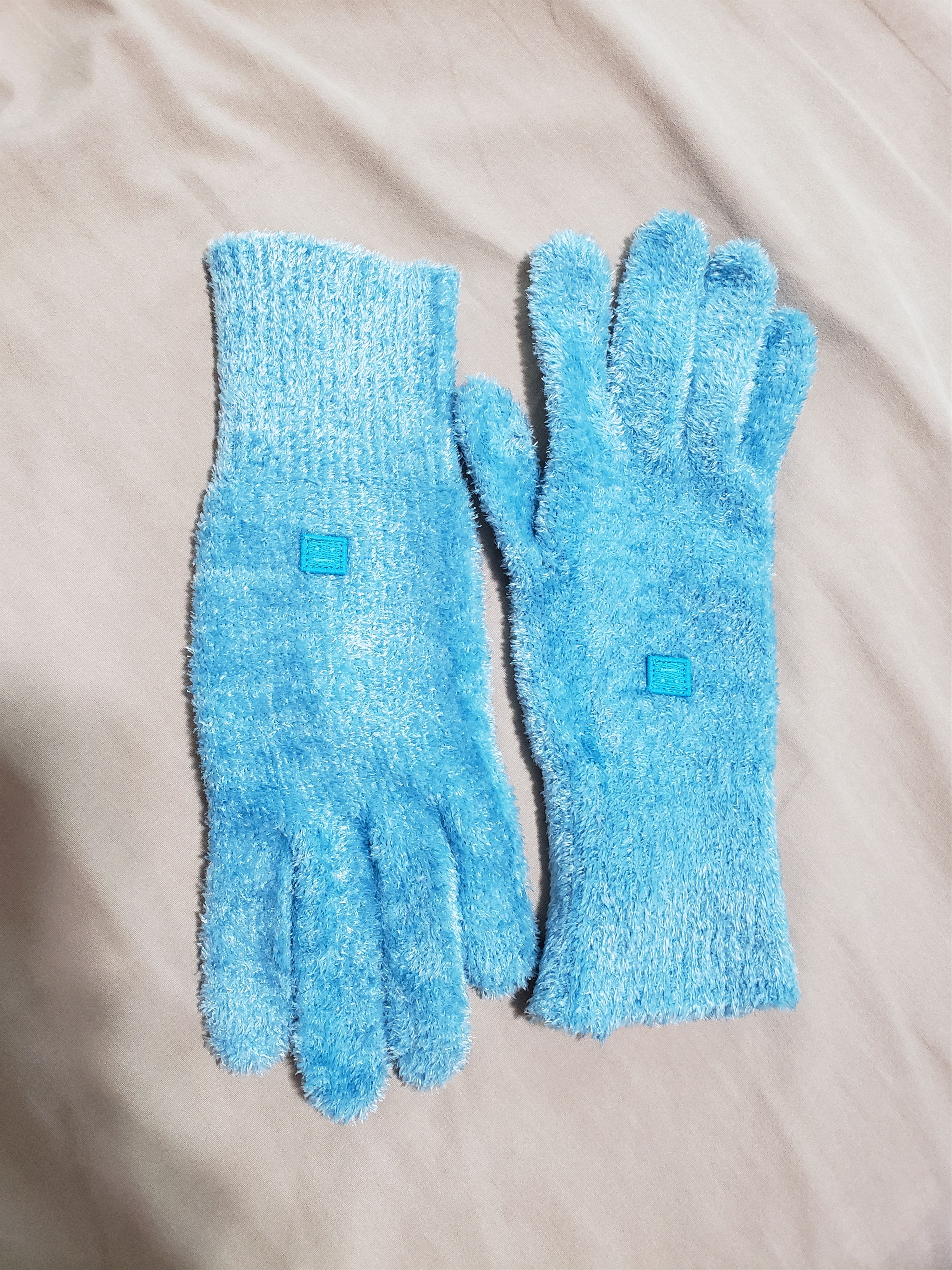 Acne Studios Face Logo Textured Gloves Size ONE SIZE - 1 Thumbnail