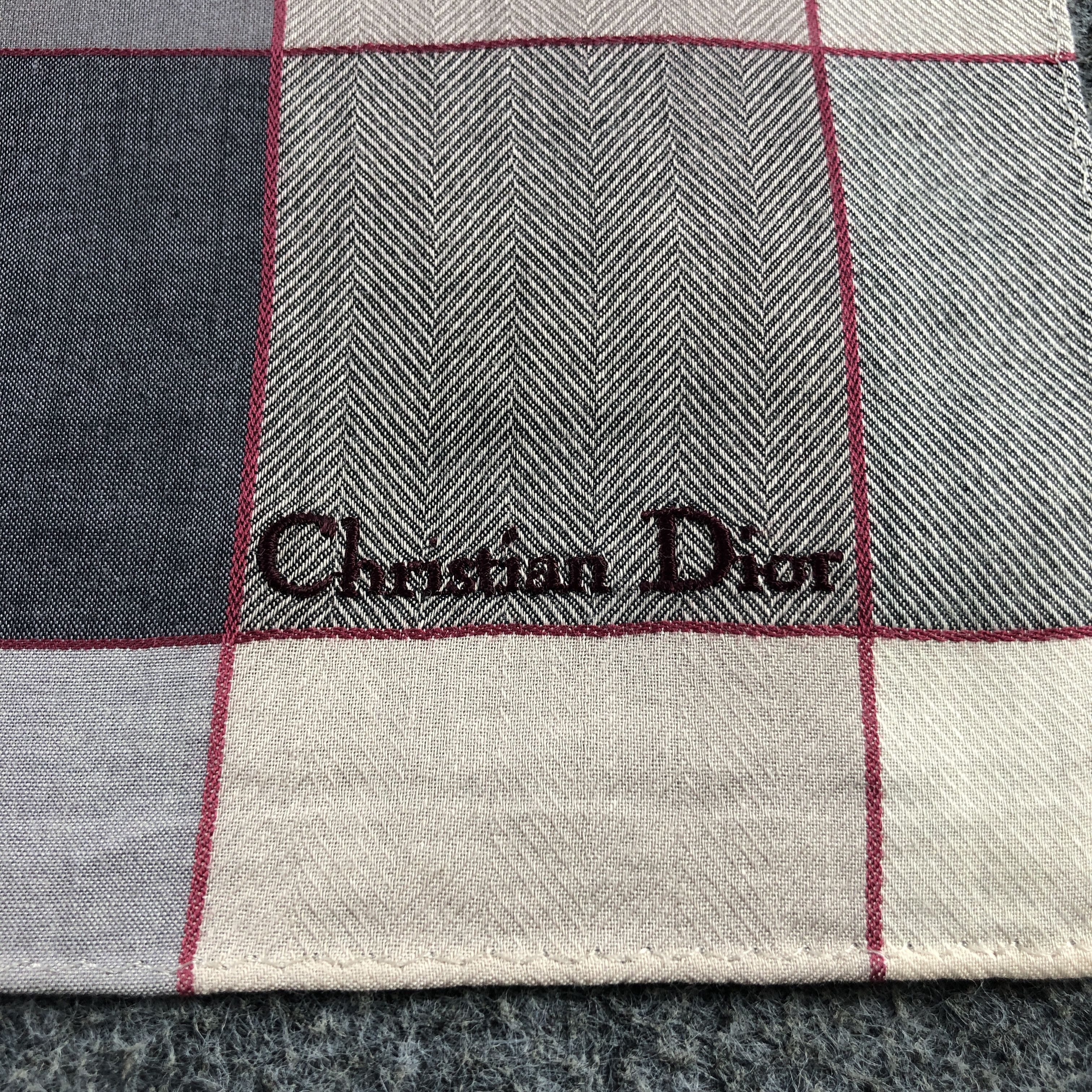 Christian Dior Monsieur Christian Dior Handkerchief Neckerchief Bandana H2719 Size ONE SIZE - 4 Thumbnail