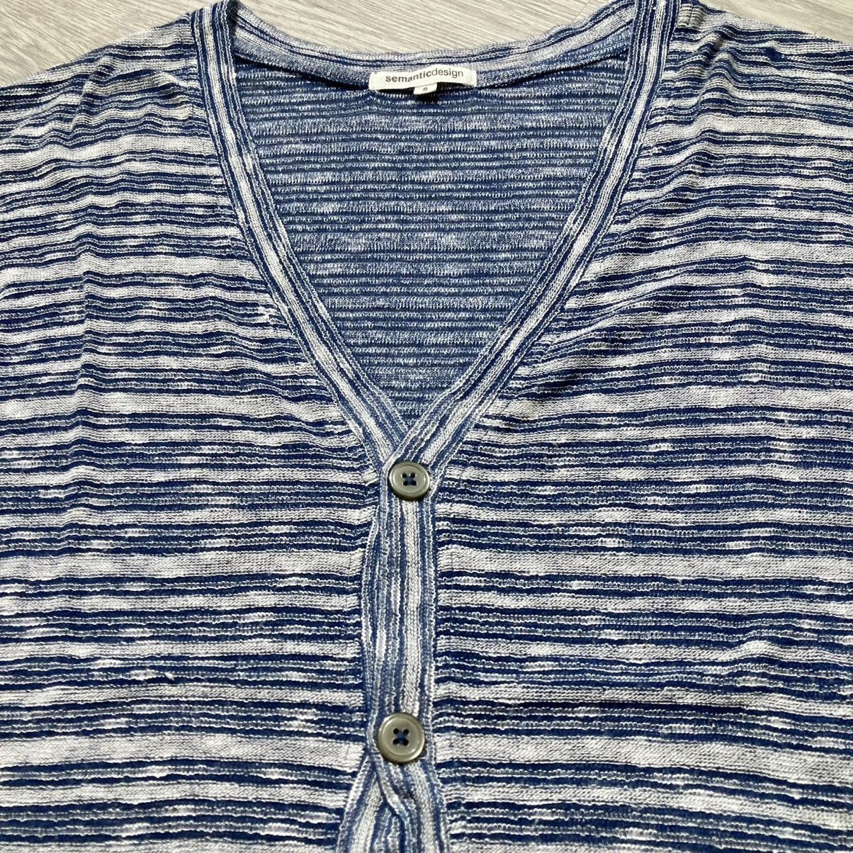 Japanese Brand 2000s Semanticdesign Knitted Cardigan Striped Lgb Style Size US S / EU 44-46 / 1 - 6 Thumbnail