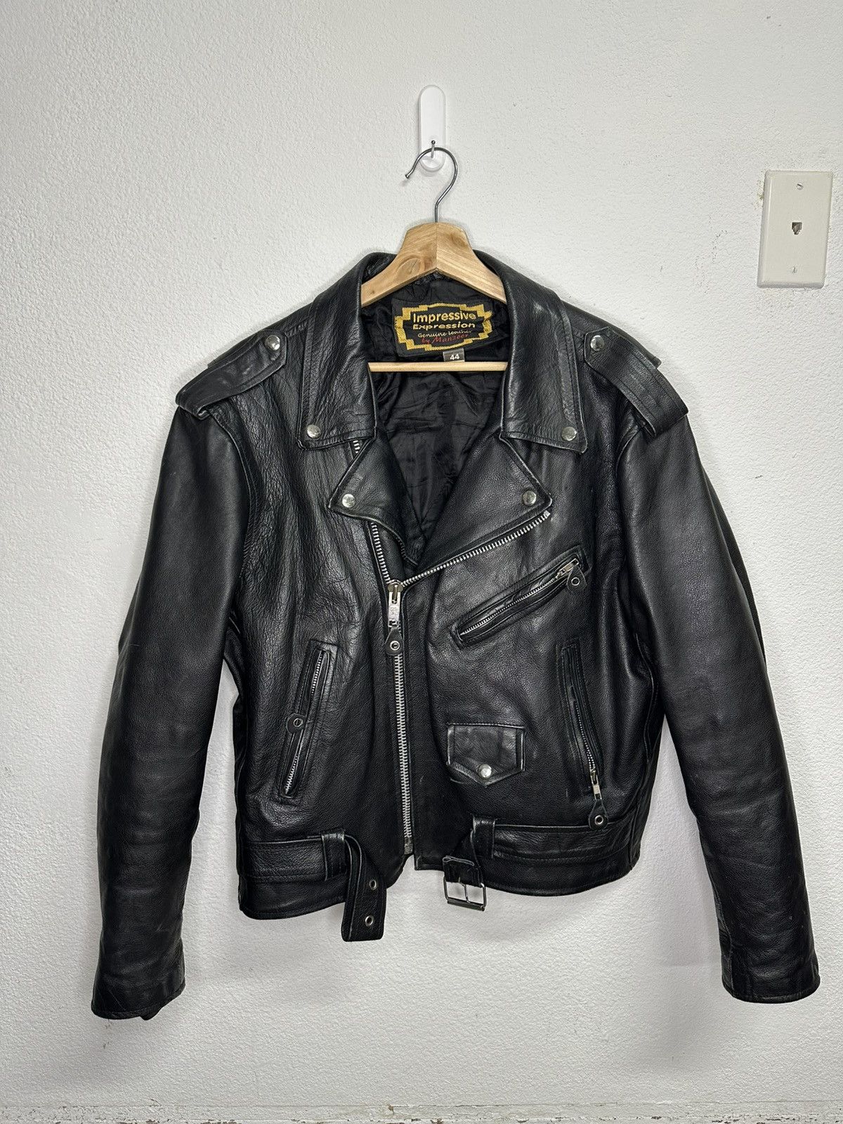 Vintage Vintage Biker Leather Jacket Muilti Zip Leather By Manzoor Size US S / EU 44-46 / 1 - 2 Thumbnail