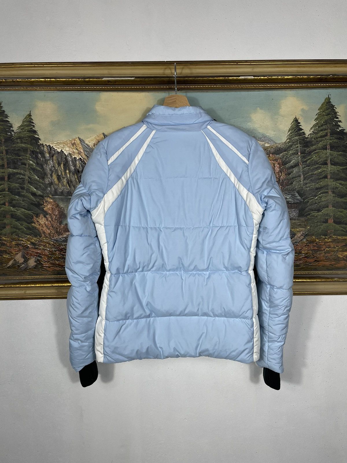 Nike × Vintage Nike Small Swoosh Zip Hoodie Blue Y2k 00s Retro Winter Warm Size XS / US 0-2 / IT 36-38 - 7 Thumbnail