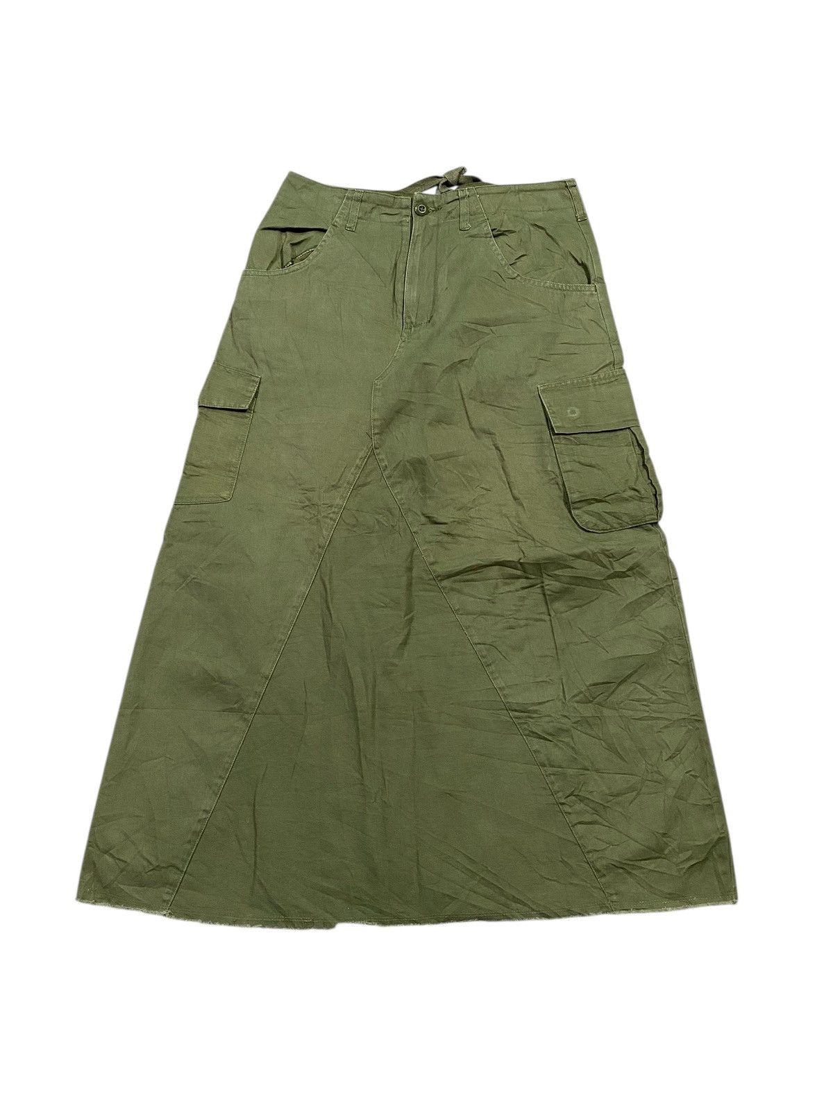 Japanese Brand Japanase brand rag machine skirt maxi army style two pocket Size 32" / US 10 / IT 46 - 1 Thumbnail