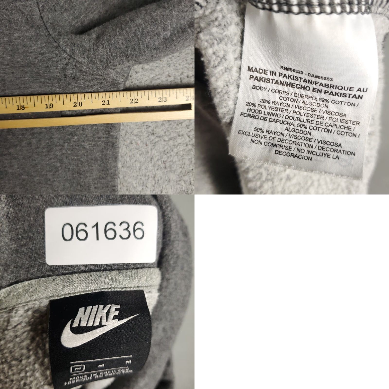 Nike Nike Hoodie Womens M Gray Pullover Sweatshirt Mock Neck Long Sleeve Logo All Seasons Sports Casual Activewear Modern Ladies Mens? Size M / US 6-8 / IT 42-44 - 8 Thumbnail