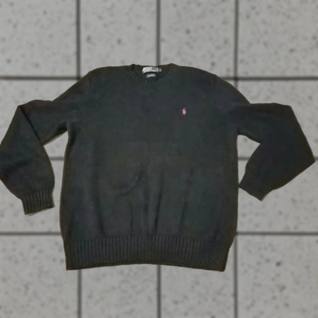 Polo Ralph Lauren Polo Ralph Lauren Sweater Shirt Mens L Large Navy Blue Cotton Crew Pullover Size US L / EU 52-54 / 3 - 1 Thumbnail