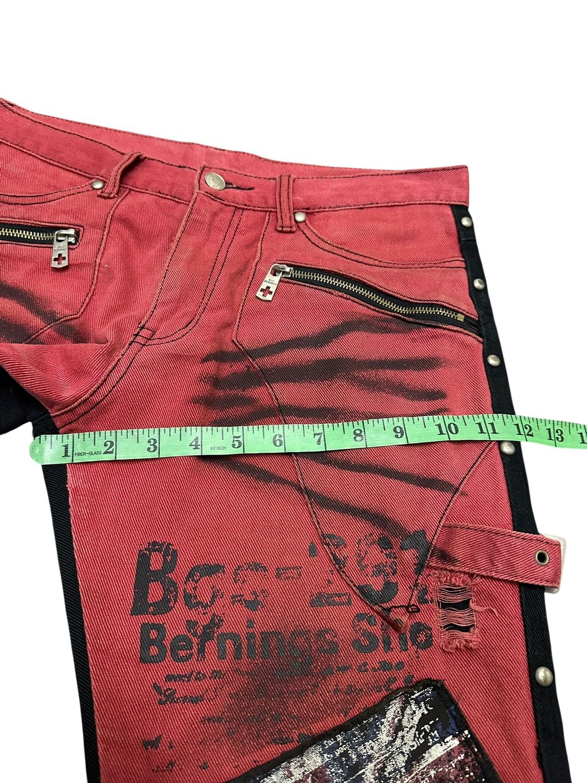 BERNINGS SHO Vintage Berning Sho Flare Original Distressed Punk Design Size US 34 / EU 50 - 15 Thumbnail