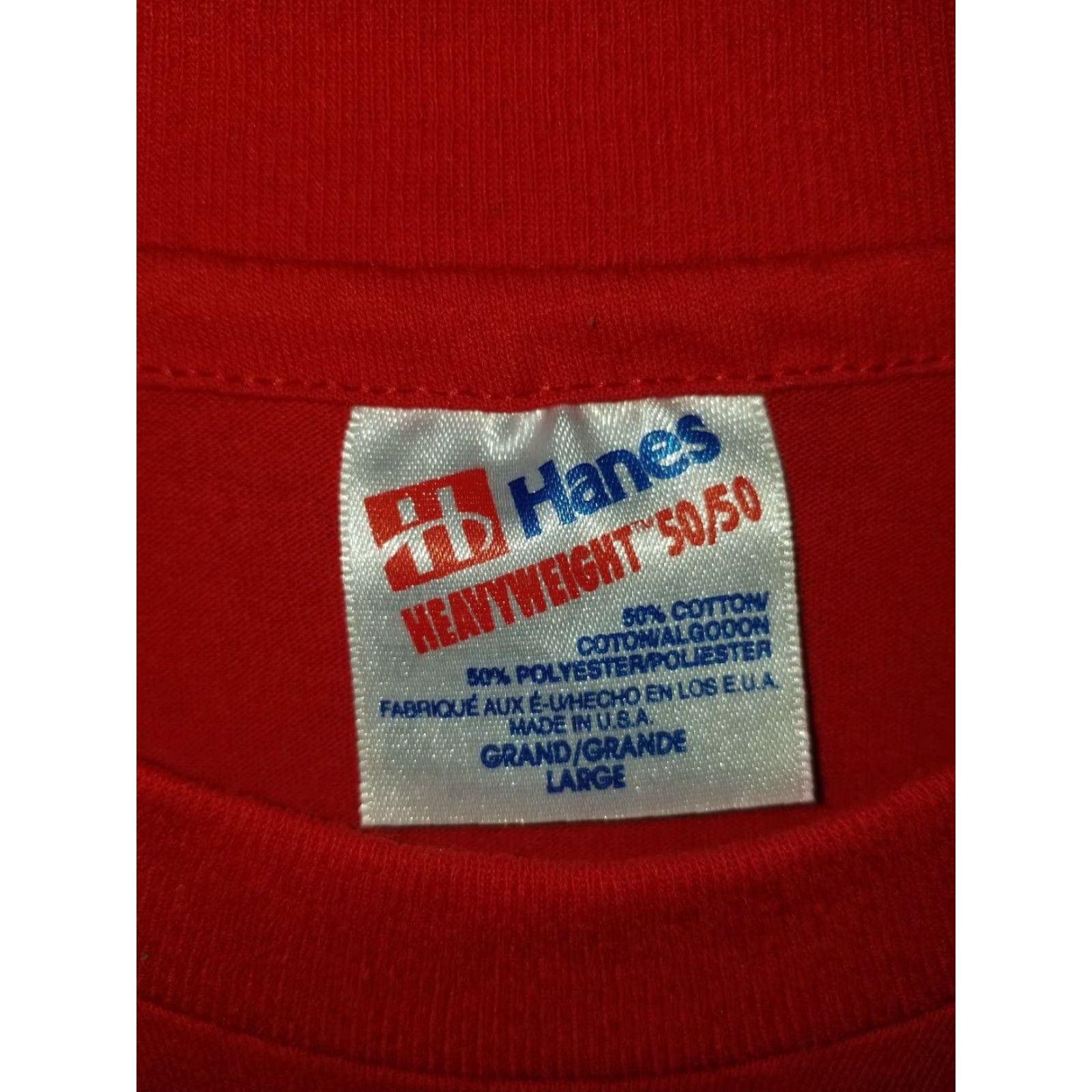 Hanes VINTAGE Hanes Mens L 50/50 I BELIEVE IN SANTA CLAUS! T-SHIRT Sewn Applique RED Mens Shirts 1980s Size US L / EU 52-54 / 3 - 3 Thumbnail