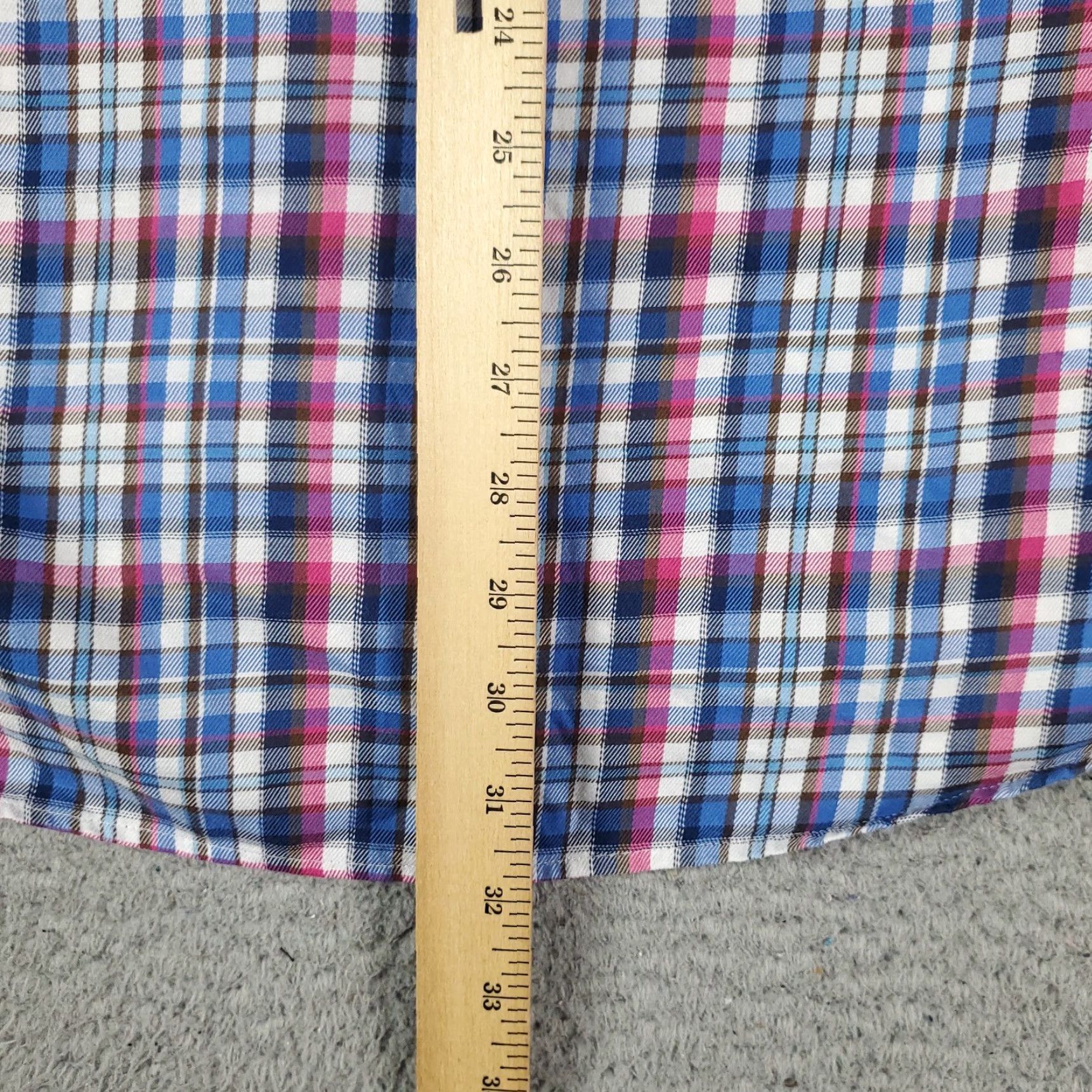 Peter Millar Peter Millar Shirt Mens XL Blue Plaid Long Sleeve Button-Up Cotton Casual Size US XL / EU 56 / 4 - 4 Thumbnail