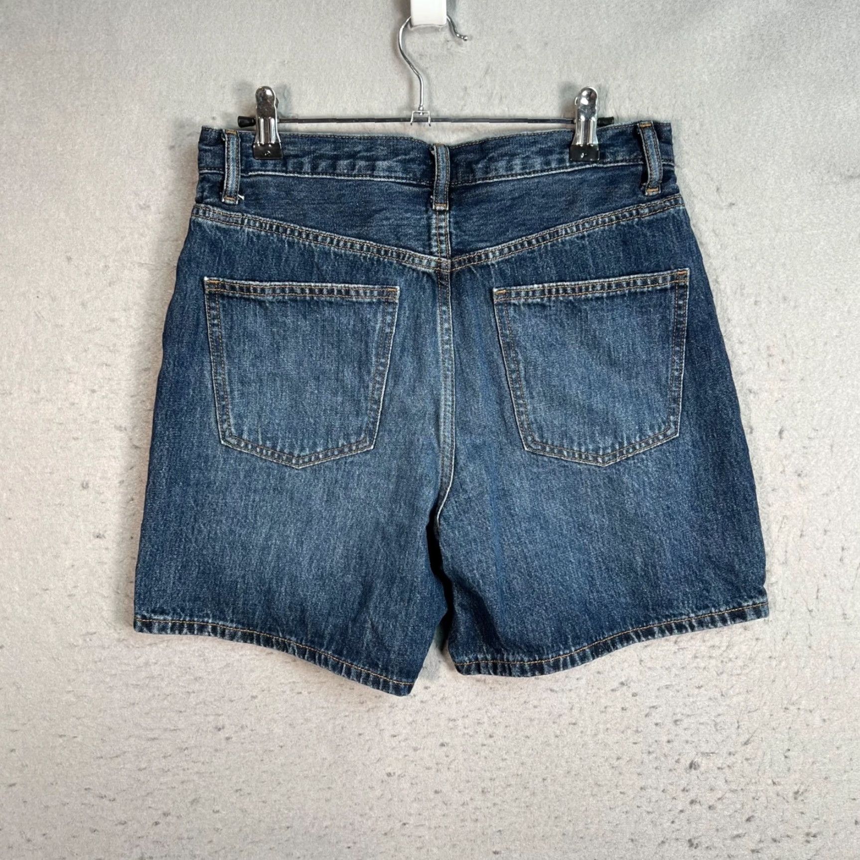 Uniqlo VINTAGE Uniqlo Bermuda Shorts Womens 27 Blue 100% Cotton Size 27" / US 4 / IT 40 - 2 Thumbnail