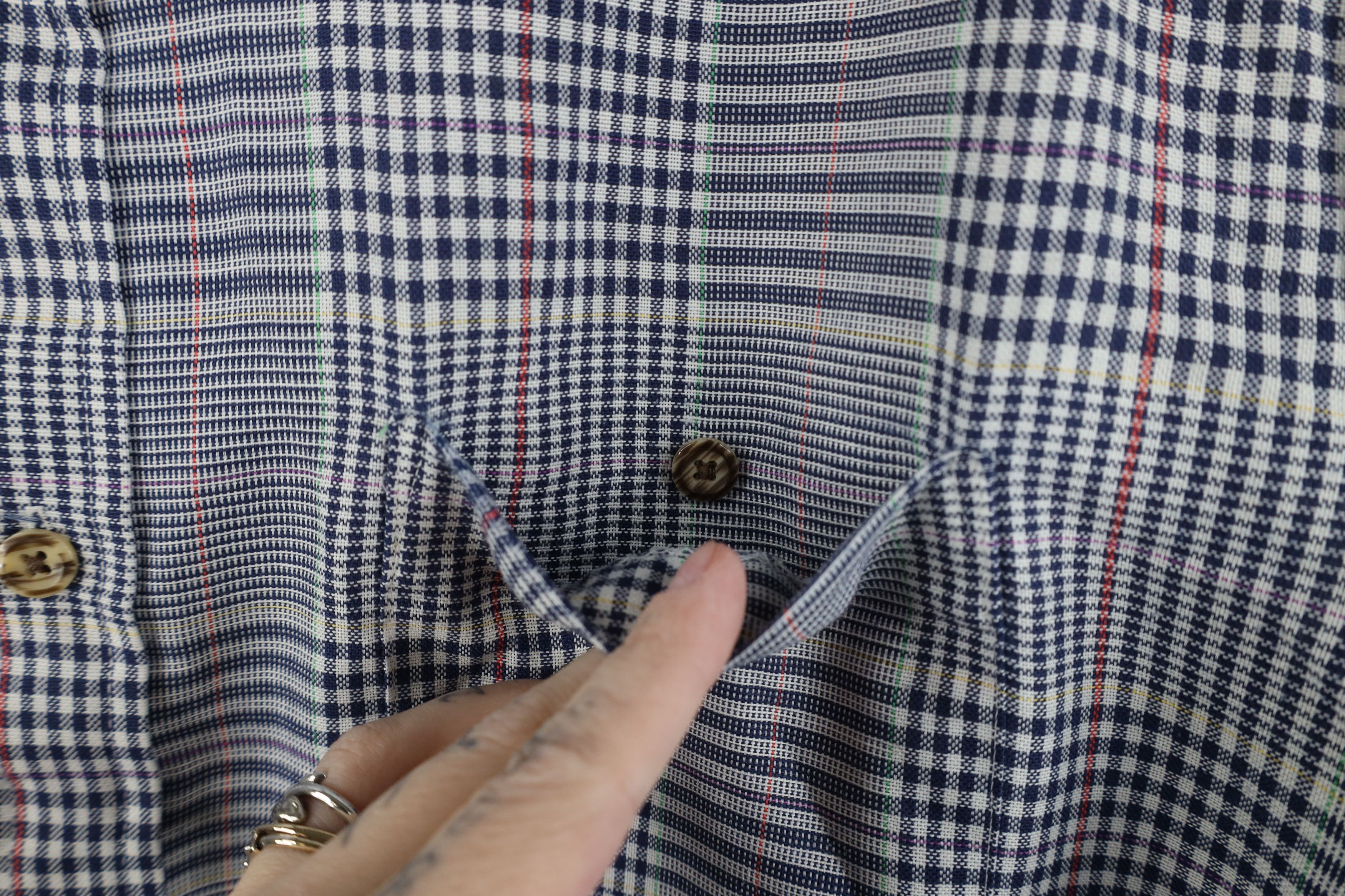 Vintage Vintage 90s Plaid Short Sleeve Button Down Shirt USA Size US XL / EU 56 / 4 - 6 Thumbnail