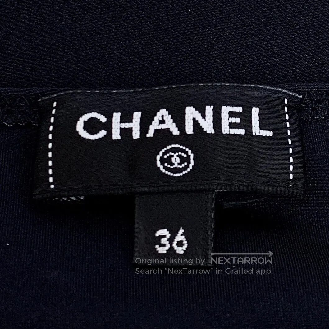 Chanel Chanel Black logo diamond-encrusted bow one-shoulder strap Size XS / US 0-2 / IT 36-38 - 5 Thumbnail