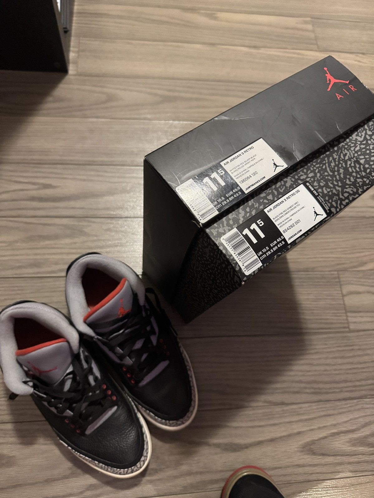 Jordan Brand × Nike Air Jordan 3 Retro ‘Cement’ 2017 Size US 11.5 / EU 44-45 - 12 Thumbnail