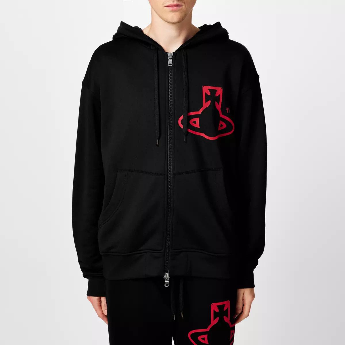 Vivienne Westwood o1y0525 Logo Hoodie in Black Size US XXL / EU 58 / 5 - 3 Thumbnail
